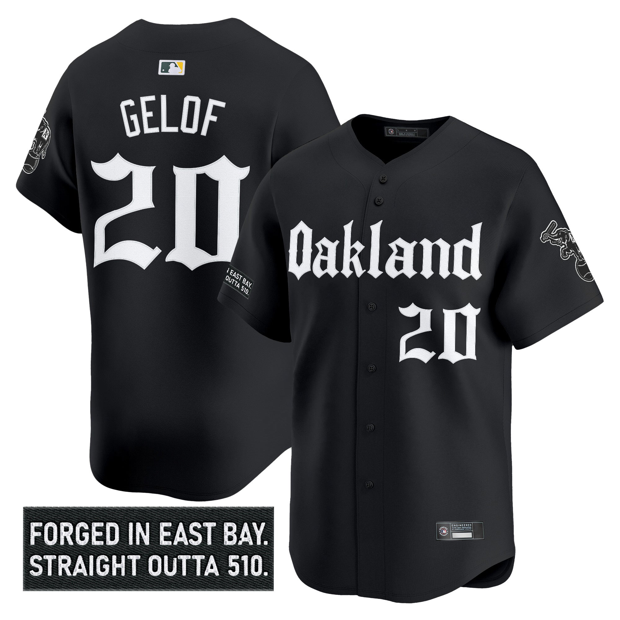 OAK 'Gothic East Bay Edition' Vapor Premier Limited Jersey - Stitched