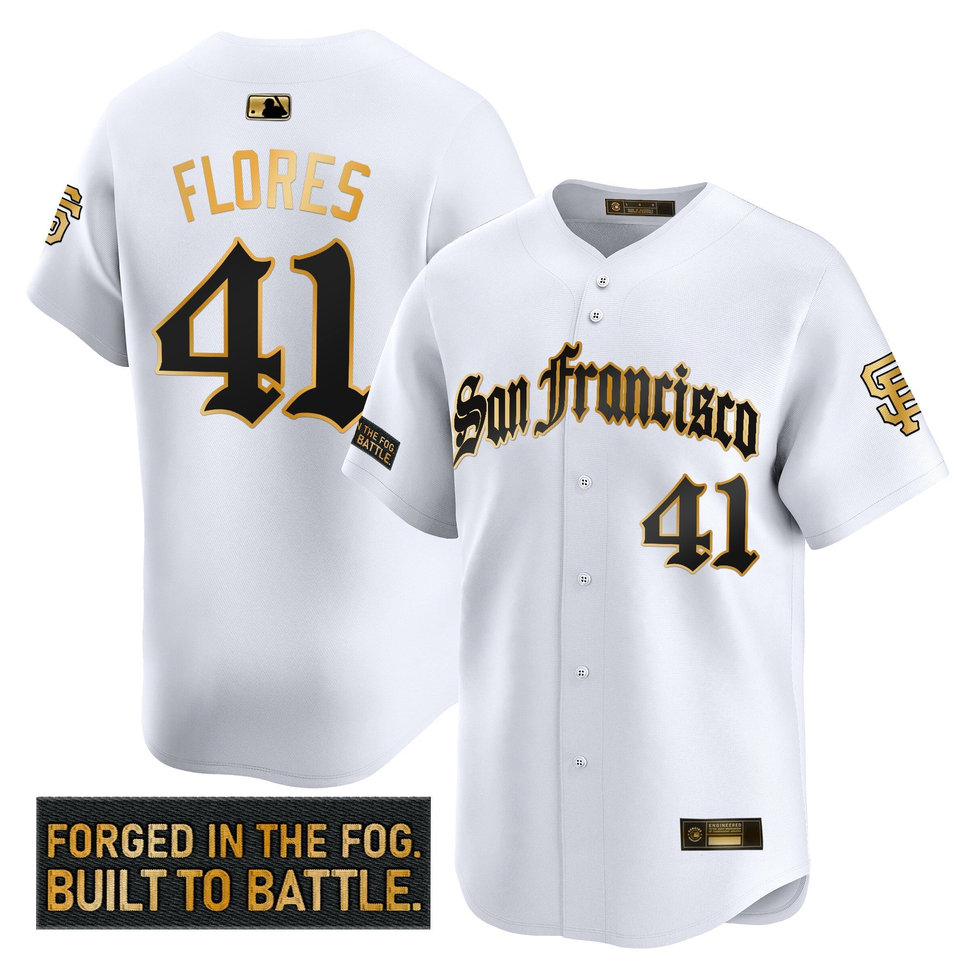 SF 'Gothic Fog Edition' Gold Vapor Premier Limited Jersey - Stitched