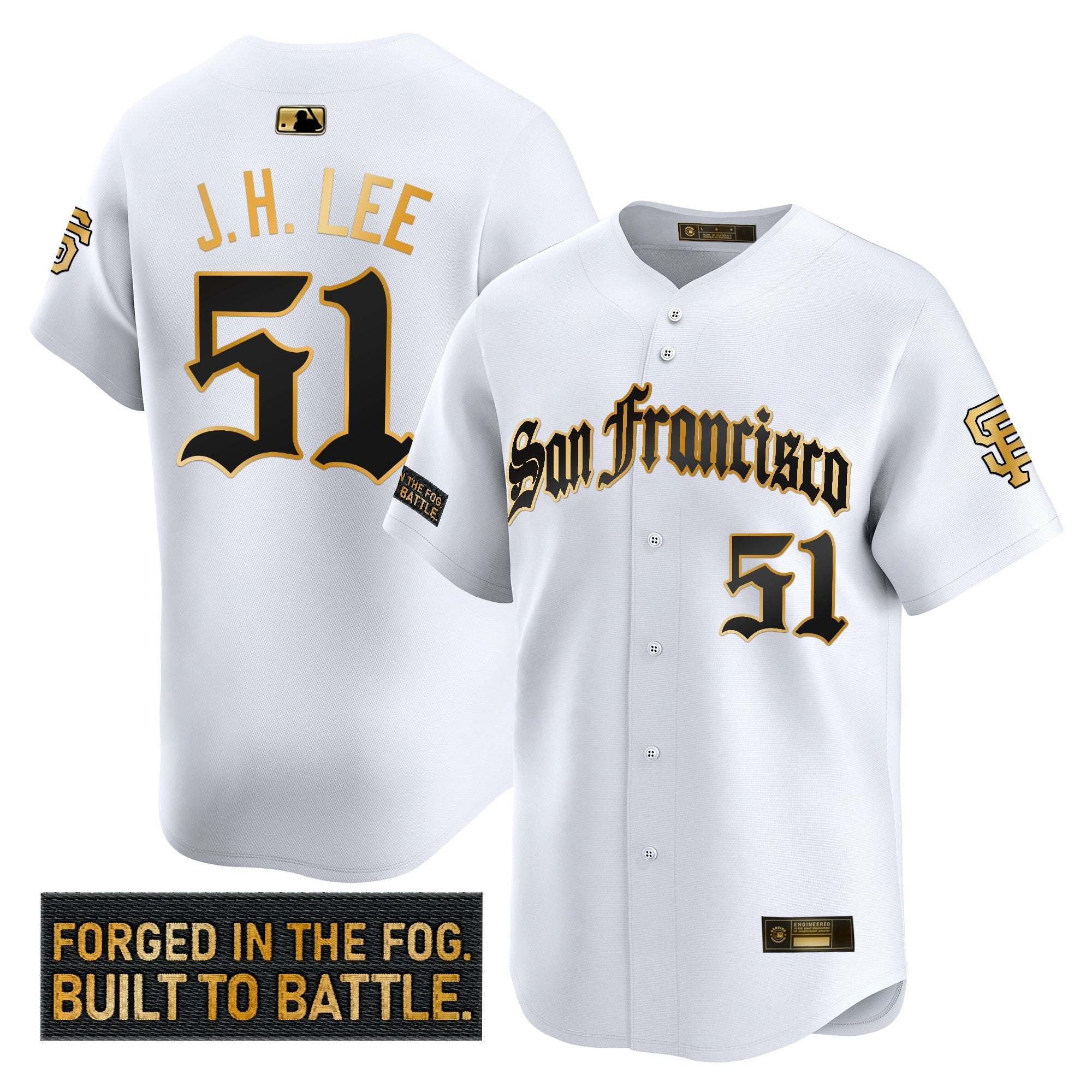 SF 'Gothic Fog Edition' Gold Vapor Premier Limited Jersey - Stitched