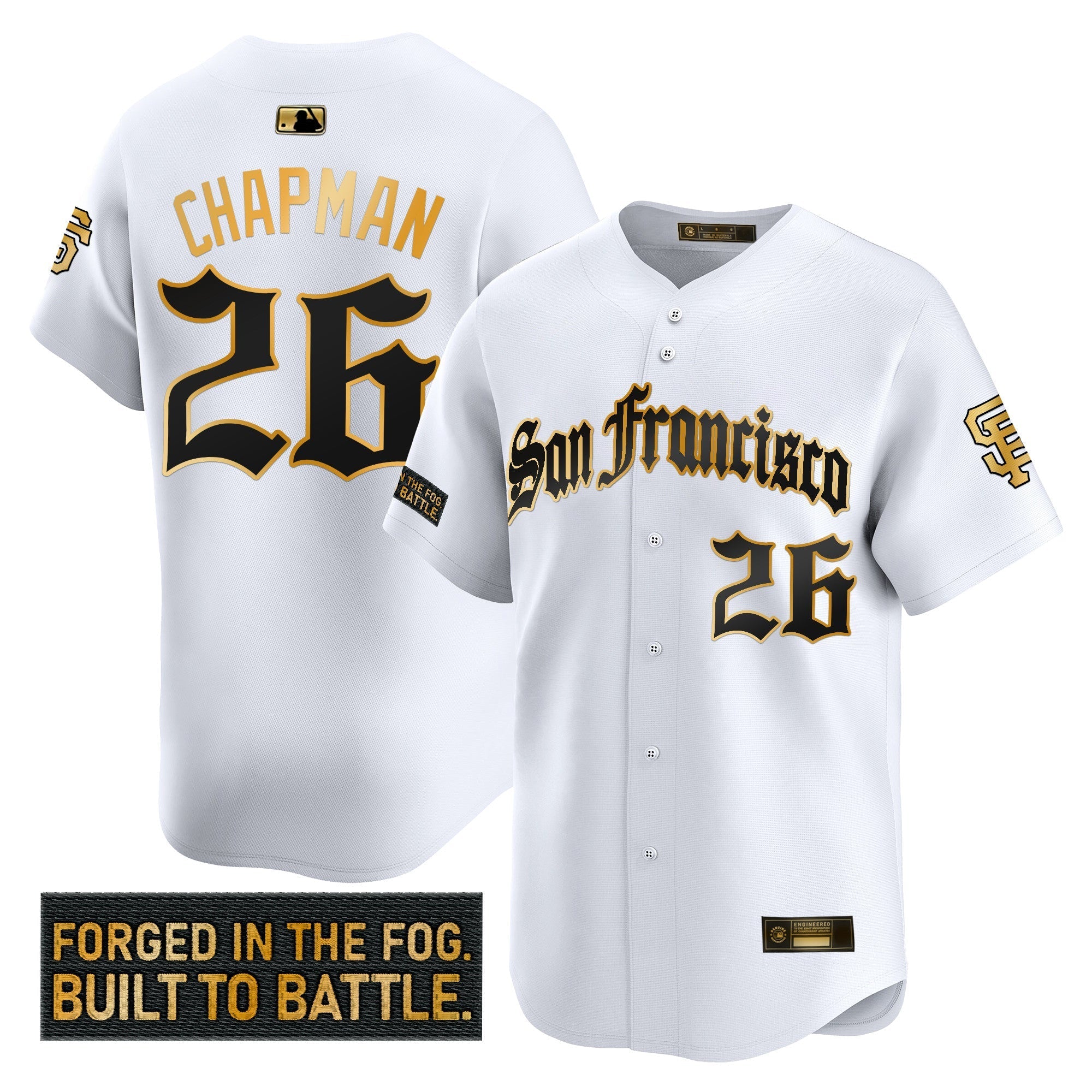 SF 'Gothic Fog Edition' Gold Vapor Premier Limited Jersey - Stitched