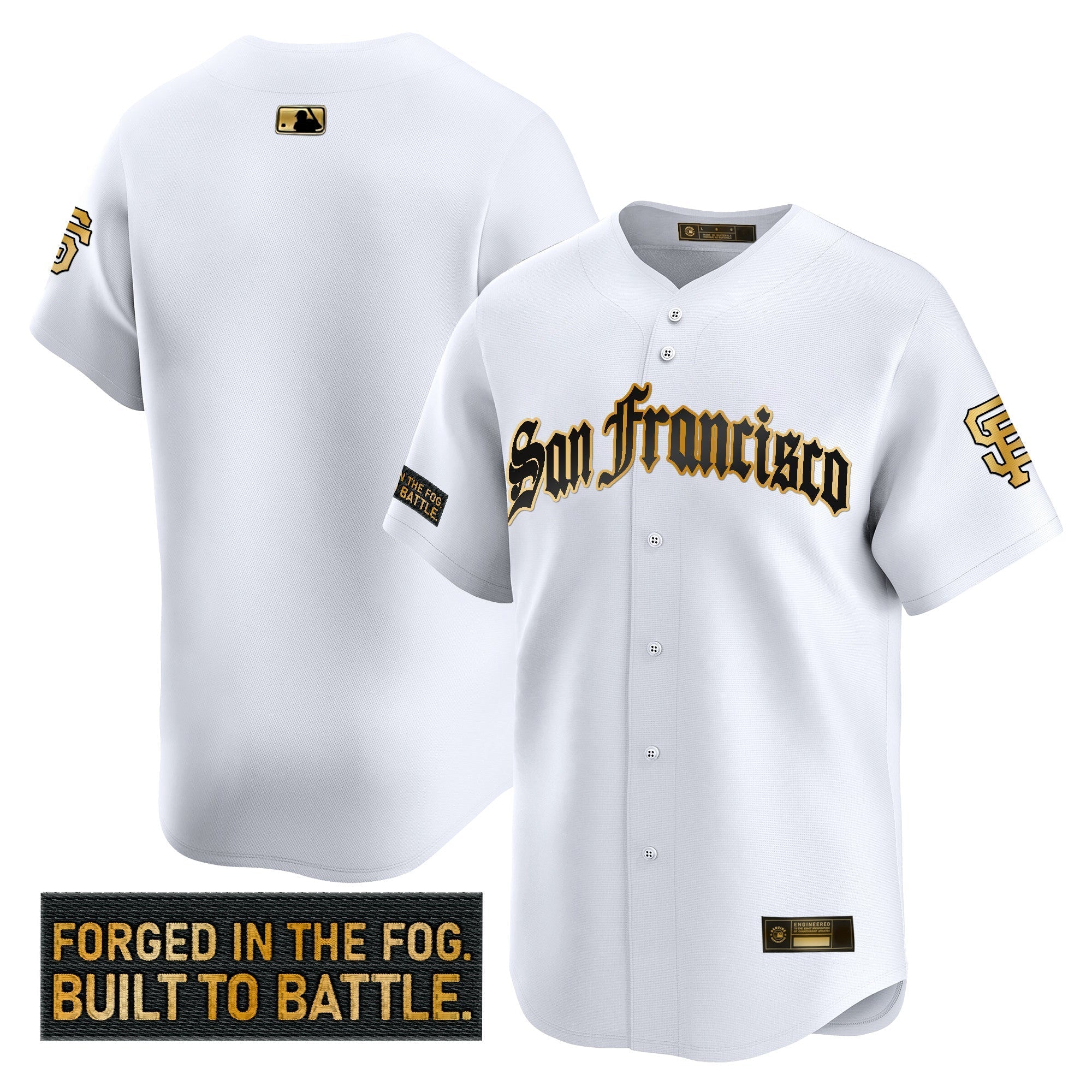 SF 'Gothic Fog Edition' Gold Vapor Premier Limited Jersey - Stitched