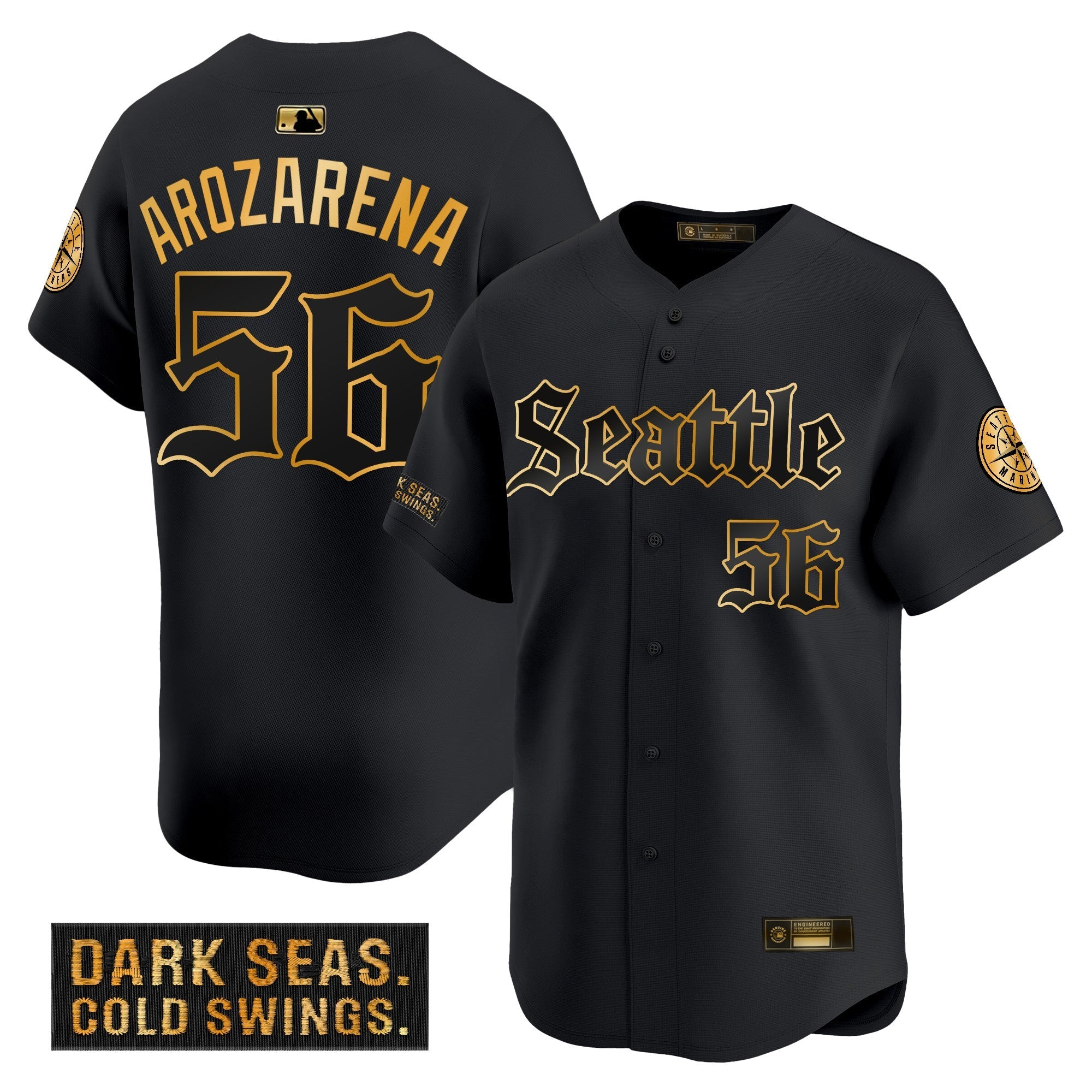 SEA 'Deep Sea Gothic Edition' Gold Vapor Premier Limited Jersey - Stitched