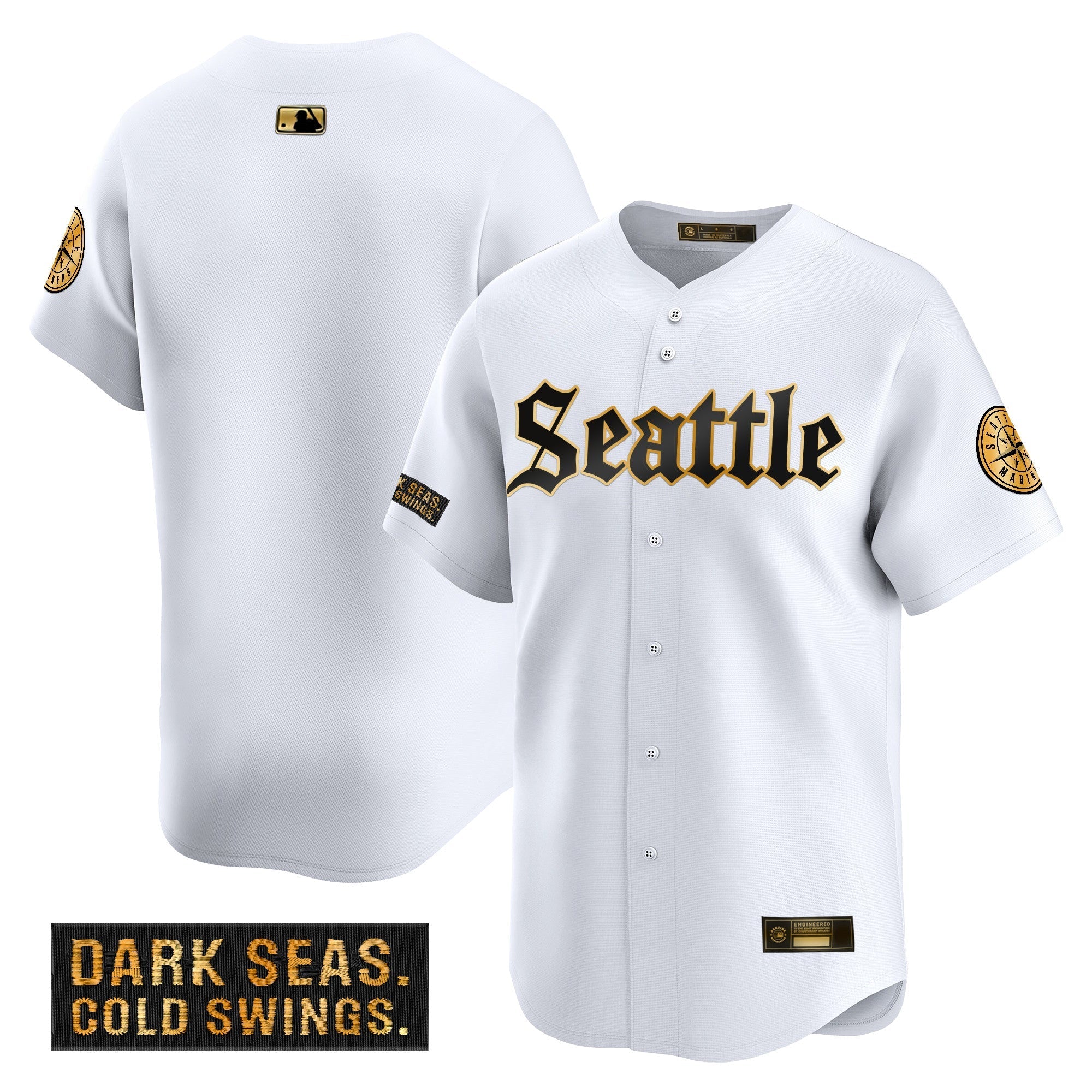 SEA 'Deep Sea Gothic Edition' Gold Vapor Premier Limited Jersey - Stitched