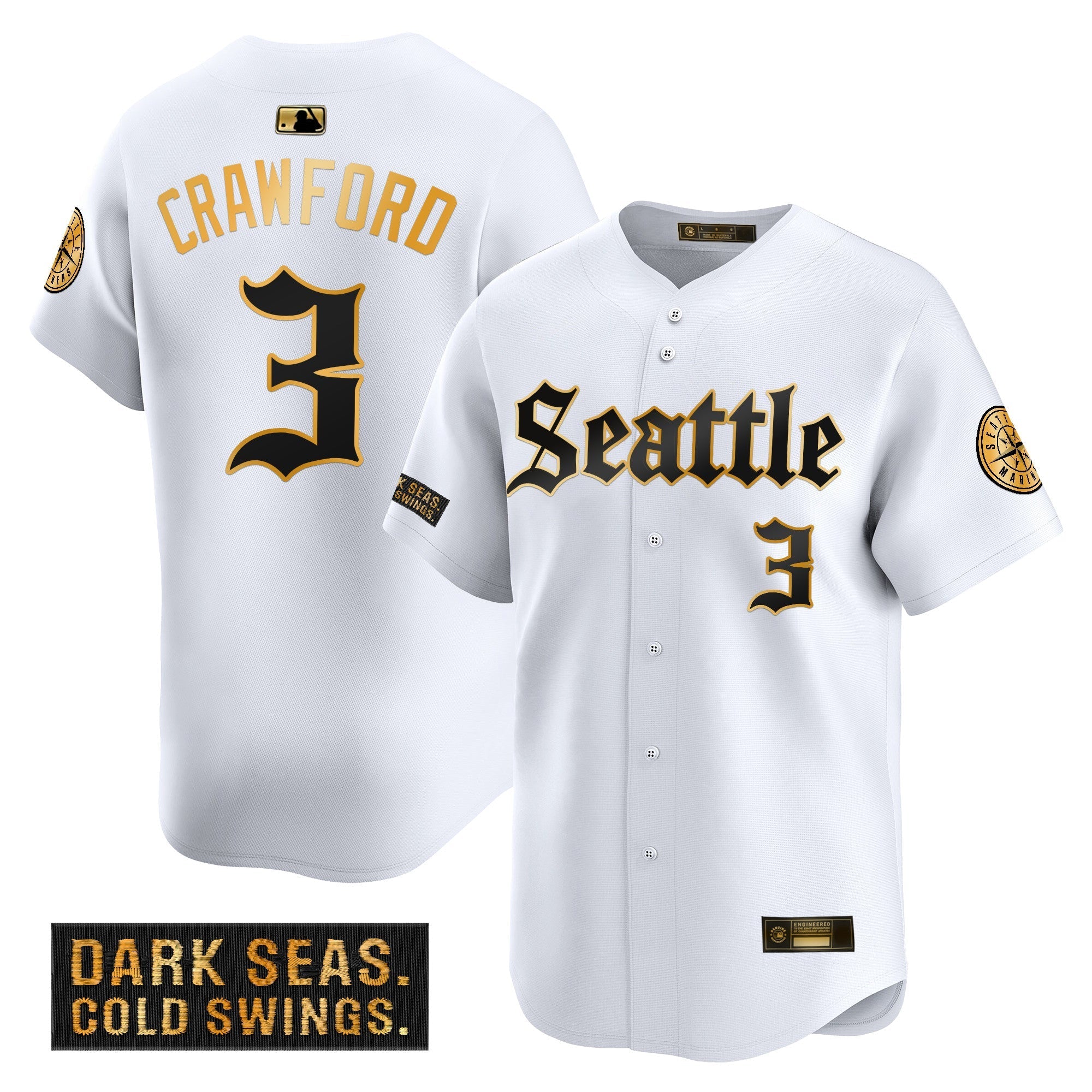 SEA 'Deep Sea Gothic Edition' Gold Vapor Premier Limited Jersey - Stitched