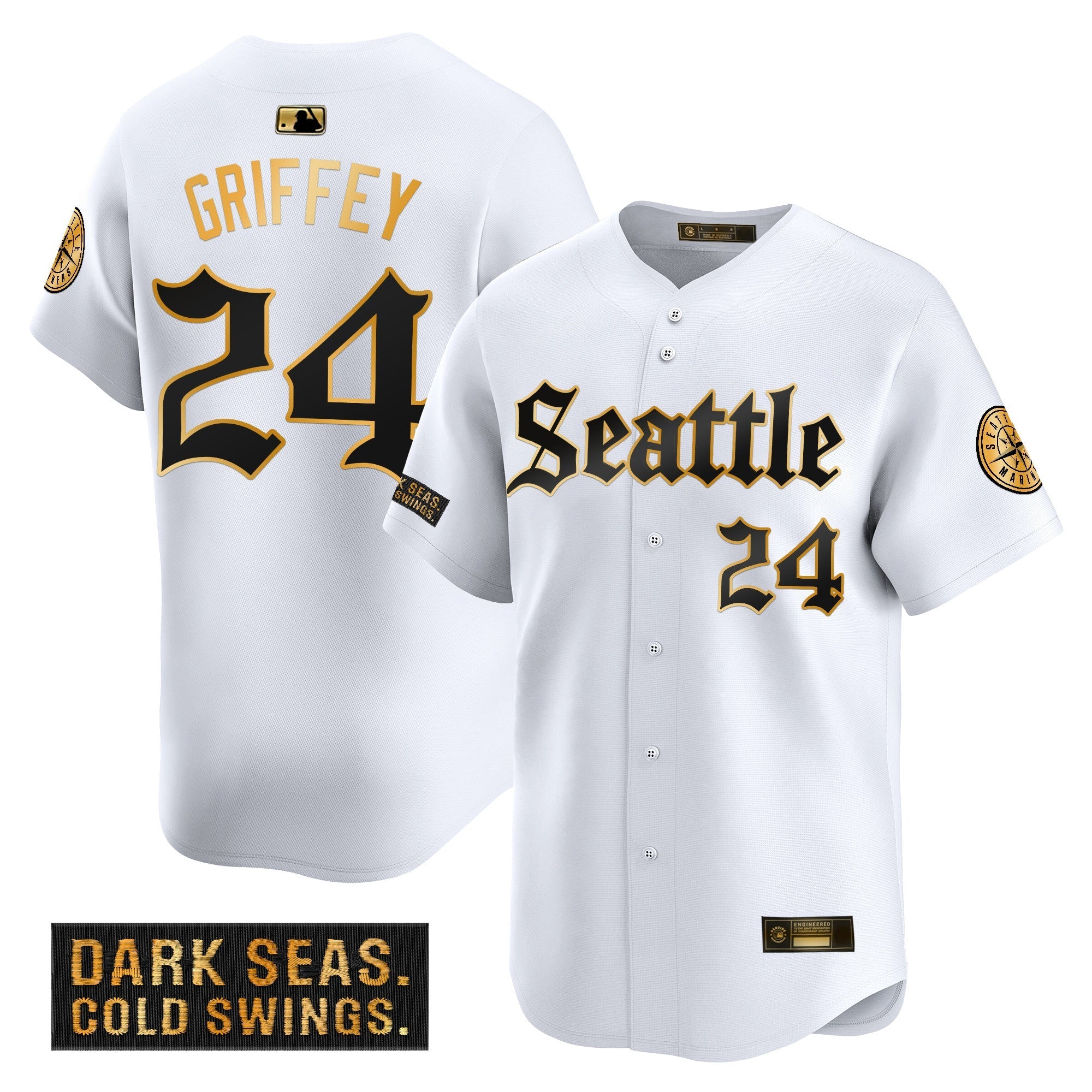 SEA 'Deep Sea Gothic Edition' Gold Vapor Premier Limited Jersey - Stitched