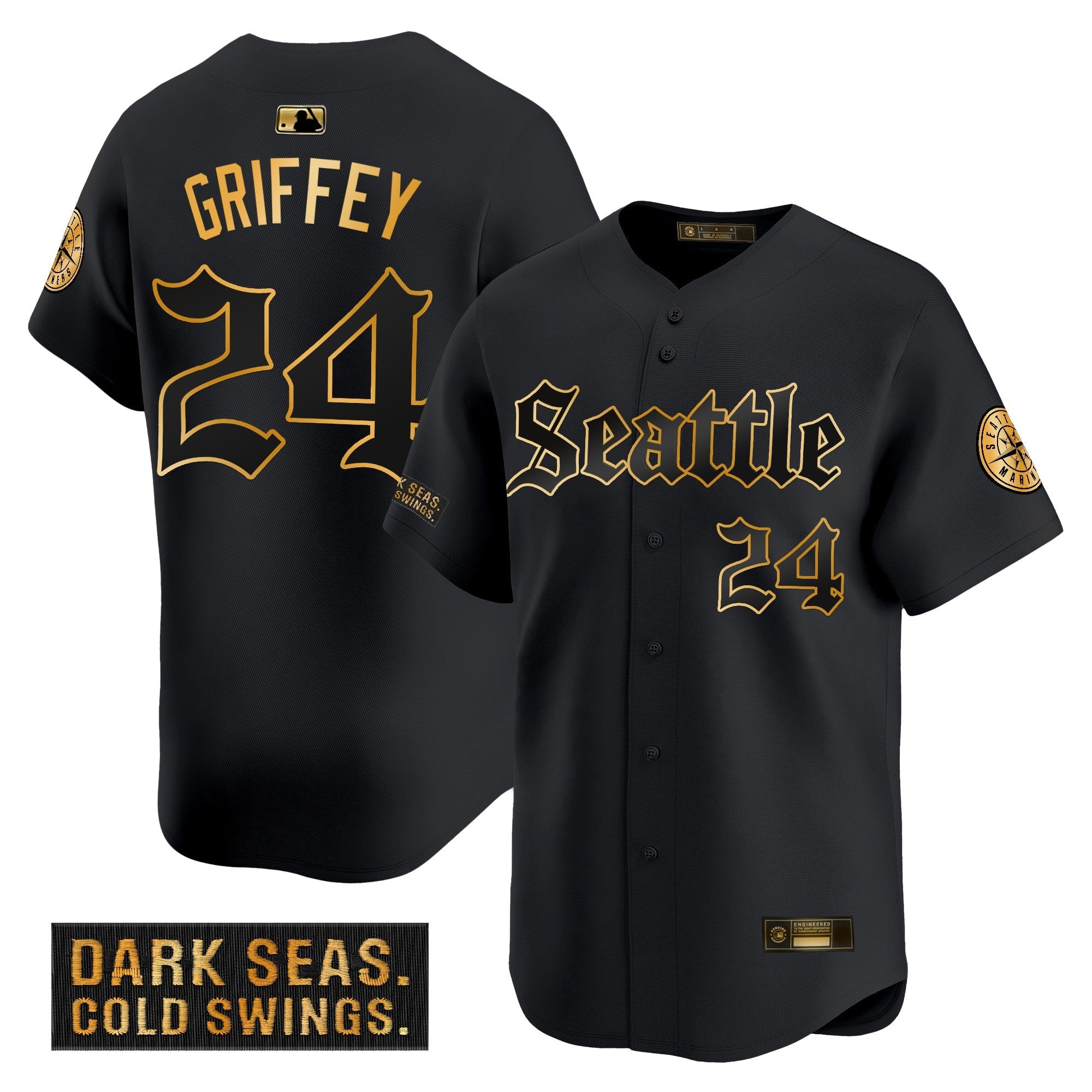 SEA 'Deep Sea Gothic Edition' Gold Vapor Premier Limited Jersey - Stitched
