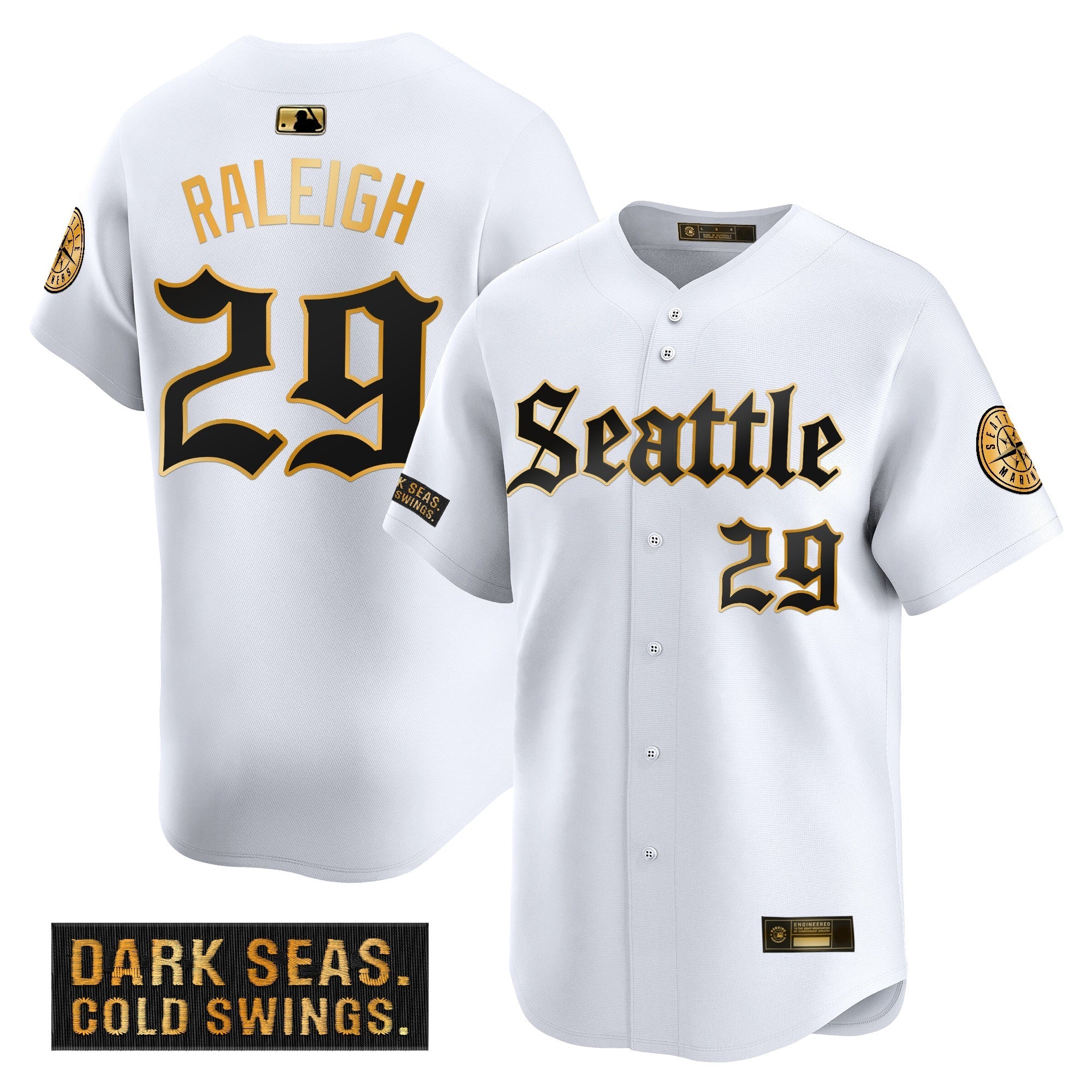 SEA 'Deep Sea Gothic Edition' Gold Vapor Premier Limited Jersey - Stitched