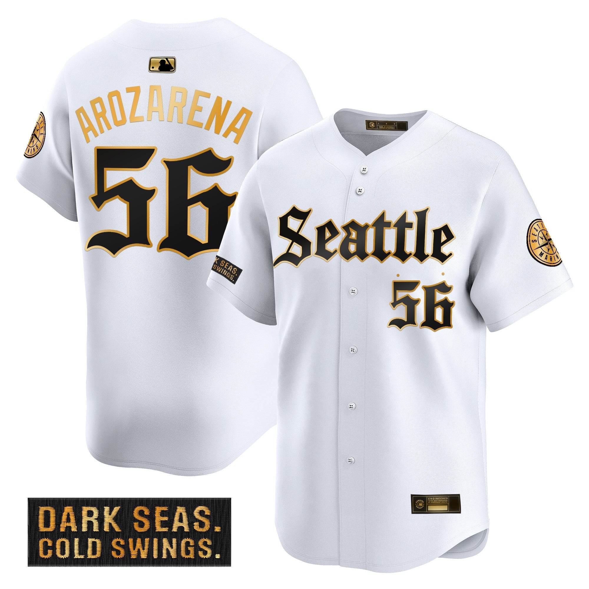 SEA 'Deep Sea Gothic Edition' Gold Vapor Premier Limited Jersey - Stitched