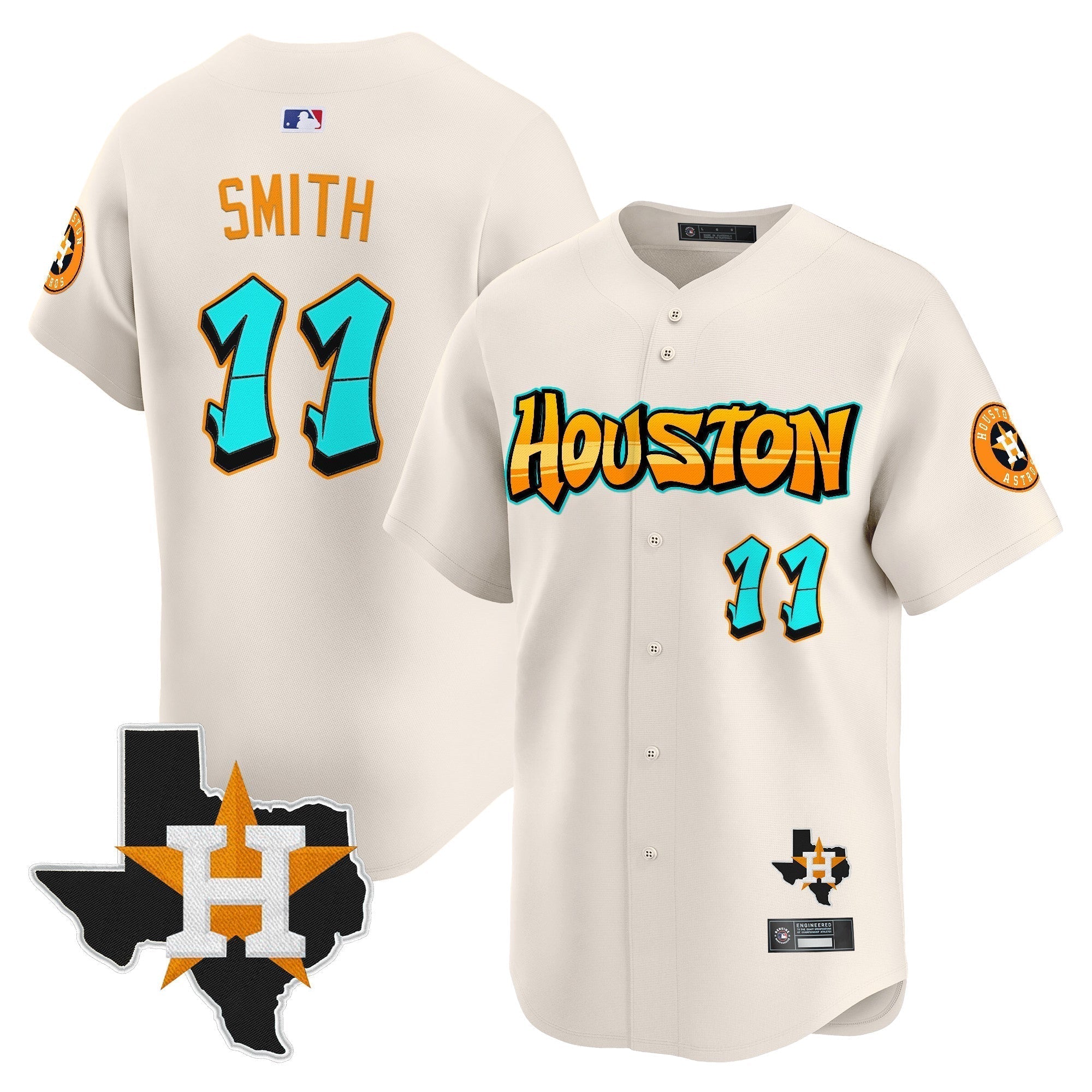 HOU 'Graffiti H-Town Edition' Vapor Premier Limited Jersey - Stitched