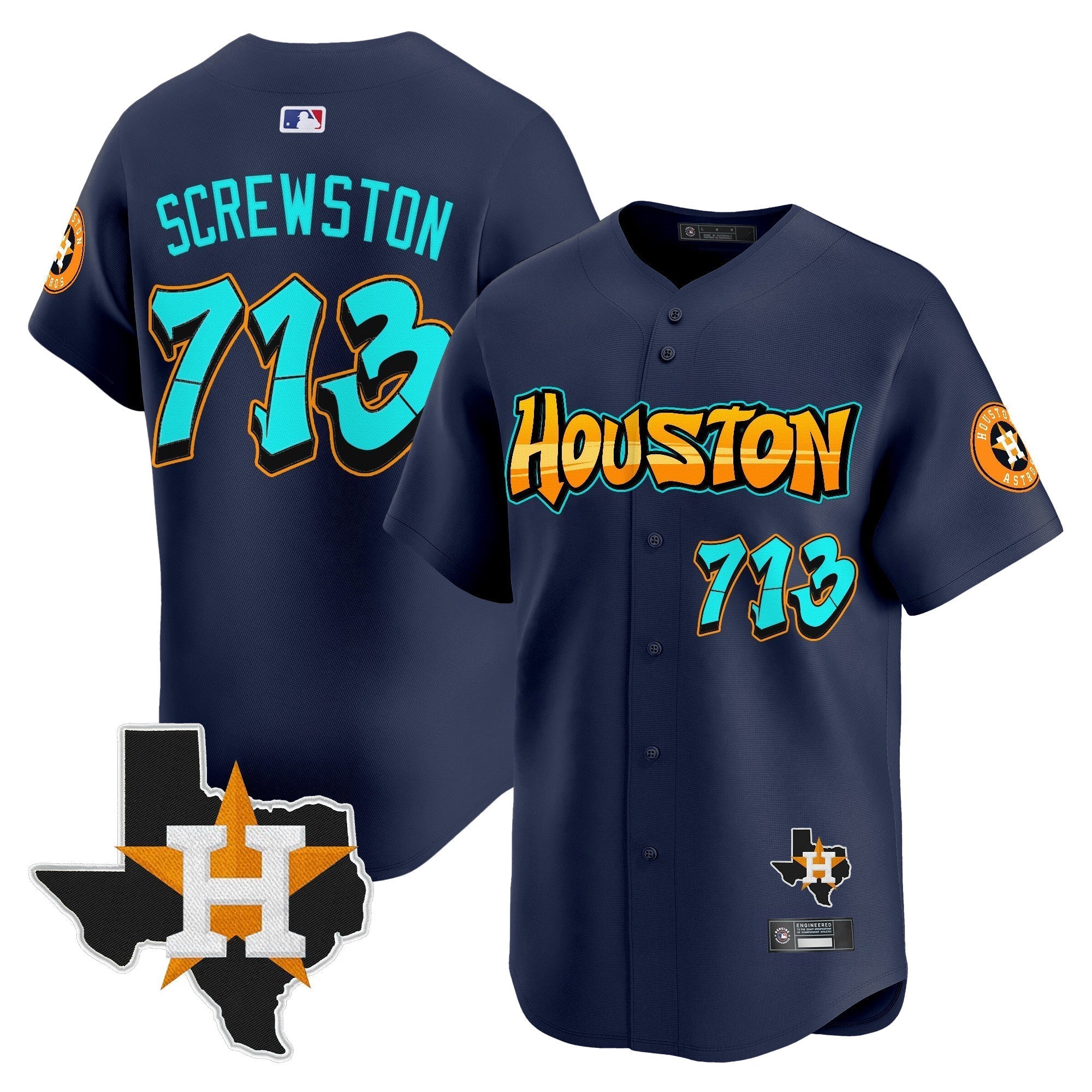 HOU 'Graffiti H-Town Edition' Vapor Premier Limited Jersey - Stitched