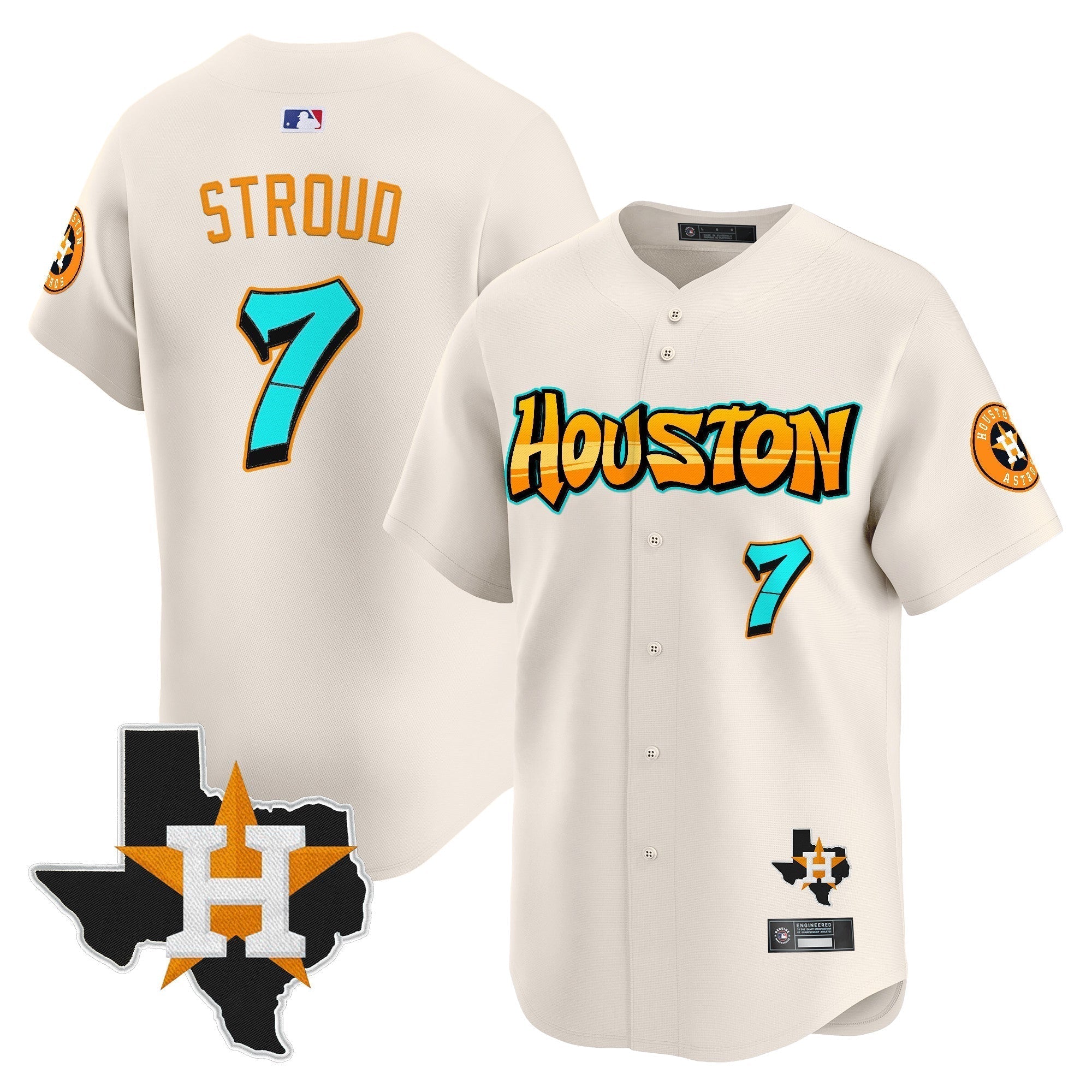 HOU 'Graffiti H-Town Edition' Vapor Premier Limited Jersey - Stitched