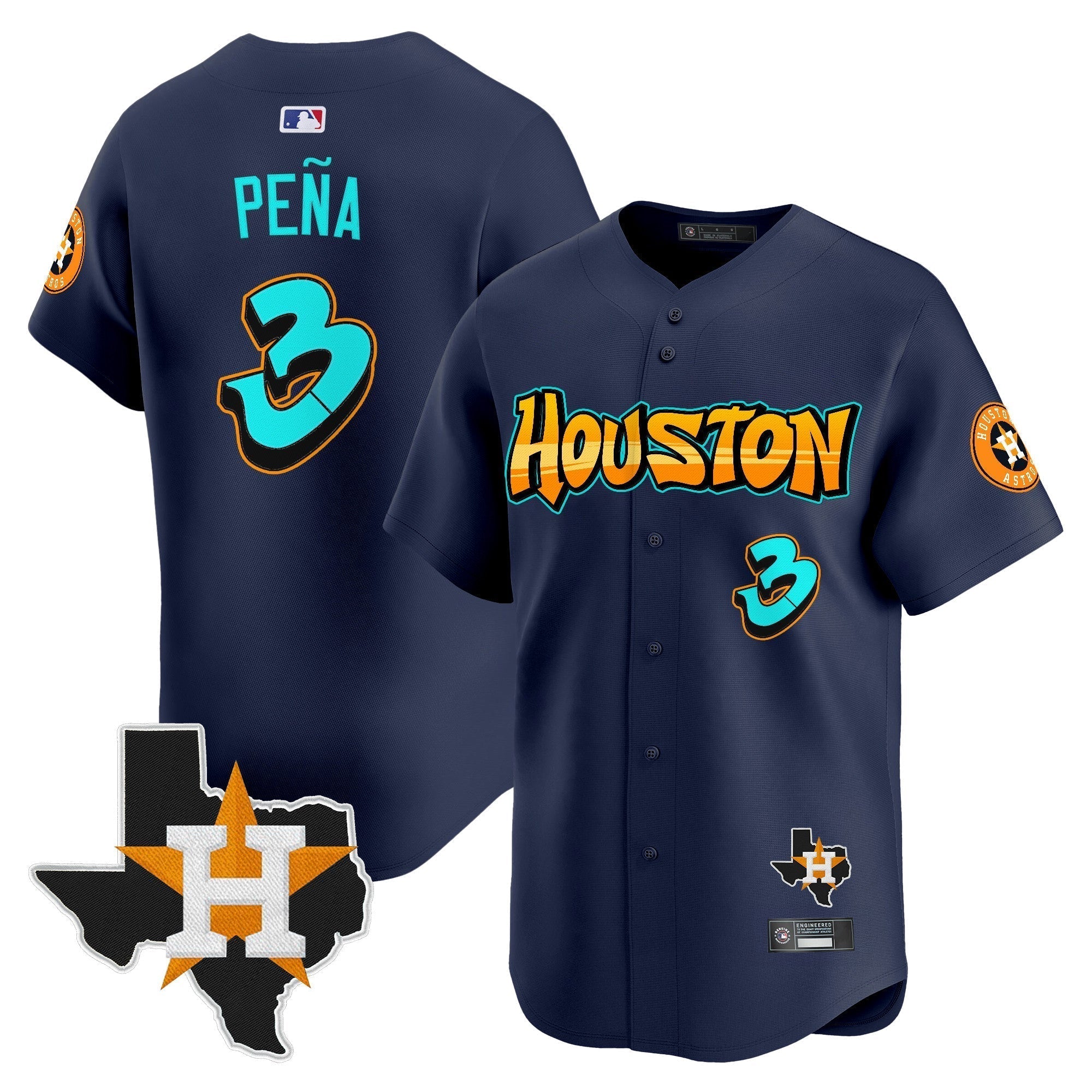 HOU 'Graffiti H-Town Edition' Vapor Premier Limited Jersey - Stitched