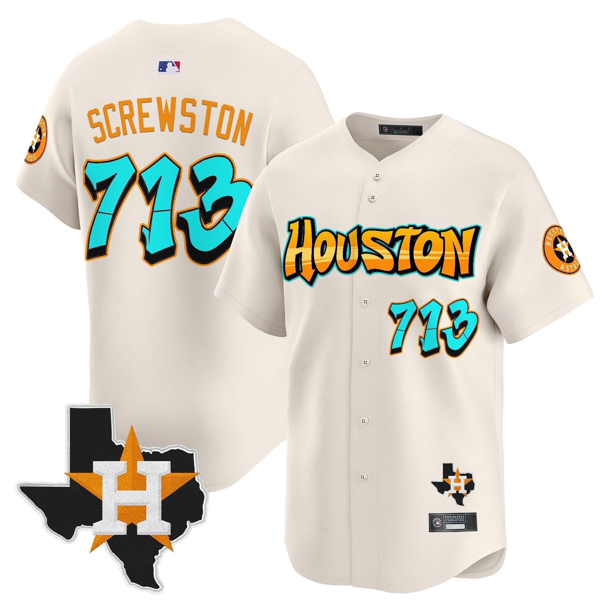 HOU 'Graffiti H-Town Edition' Vapor Premier Limited Jersey - Stitched