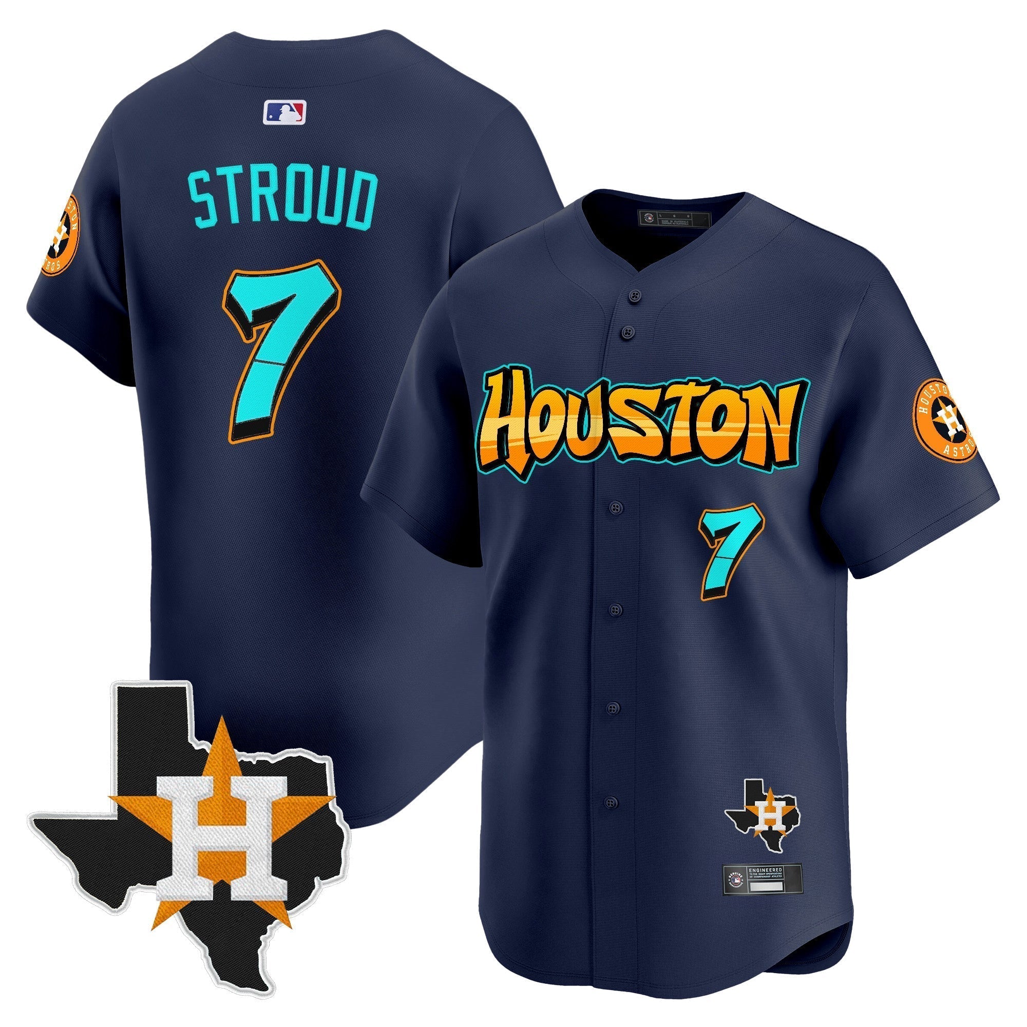HOU 'Graffiti H-Town Edition' Vapor Premier Limited Jersey - Stitched