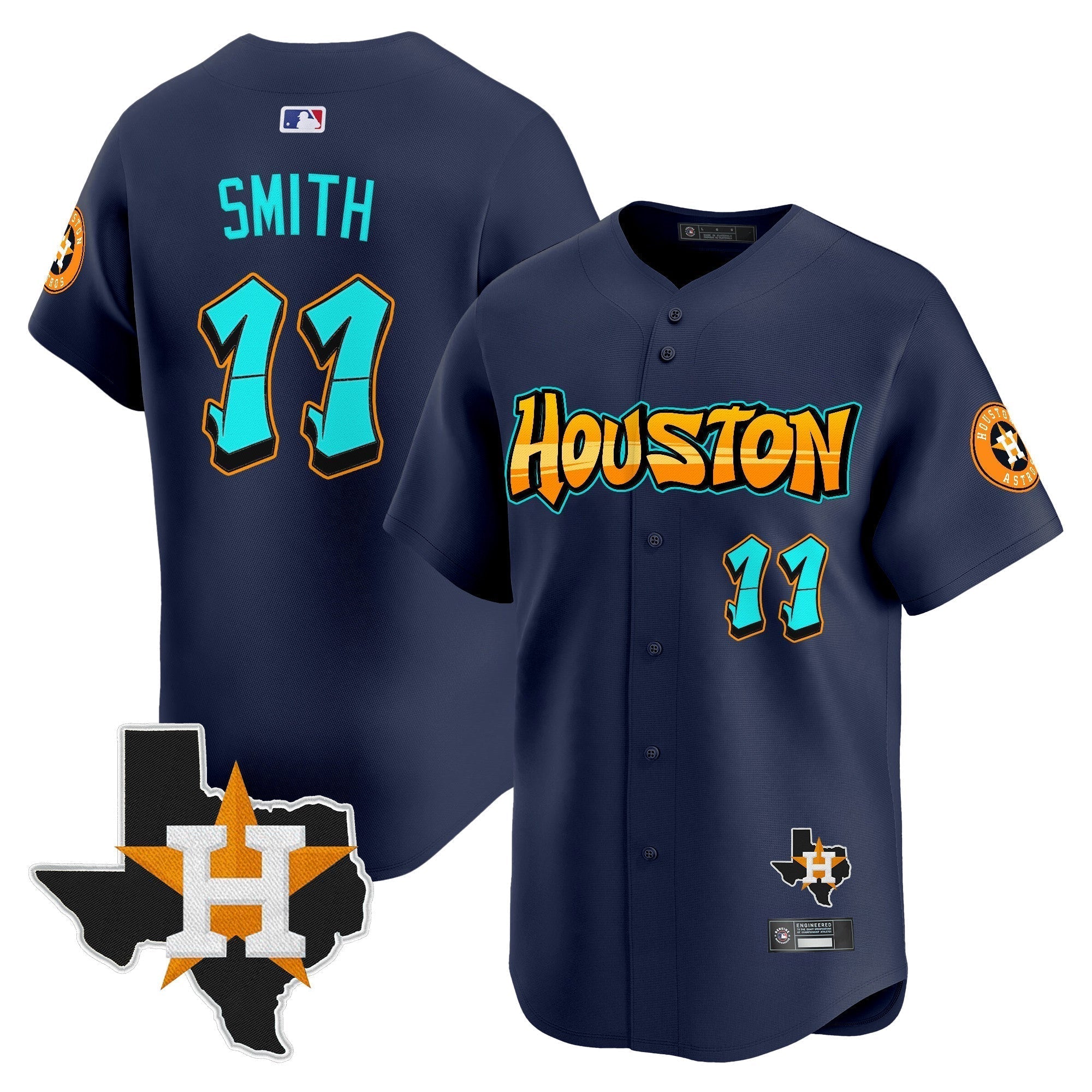 HOU 'Graffiti H-Town Edition' Vapor Premier Limited Jersey - Stitched