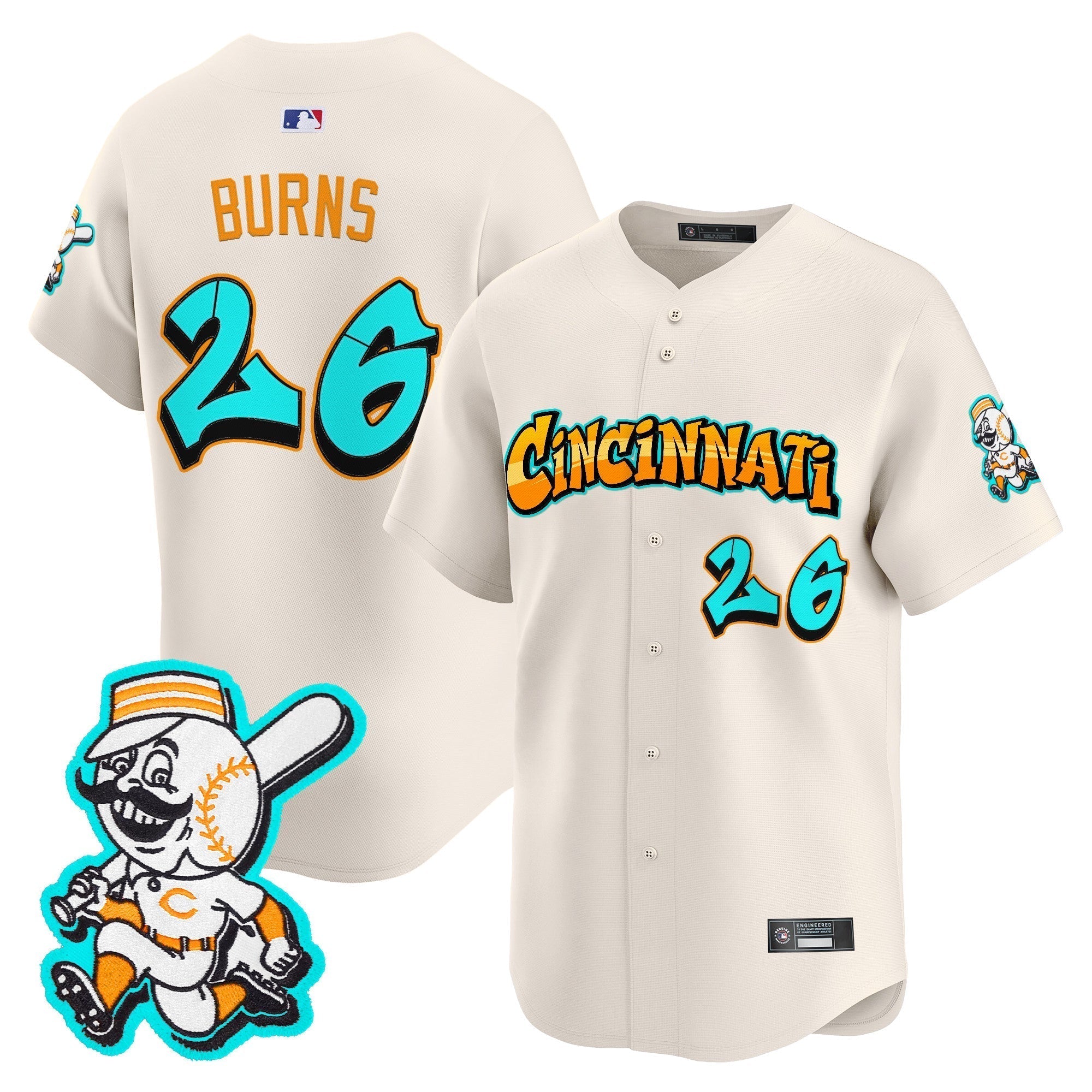 CIN 'Graffiti Queen City Edition' Vapor Premier Limited Jersey - Stitched