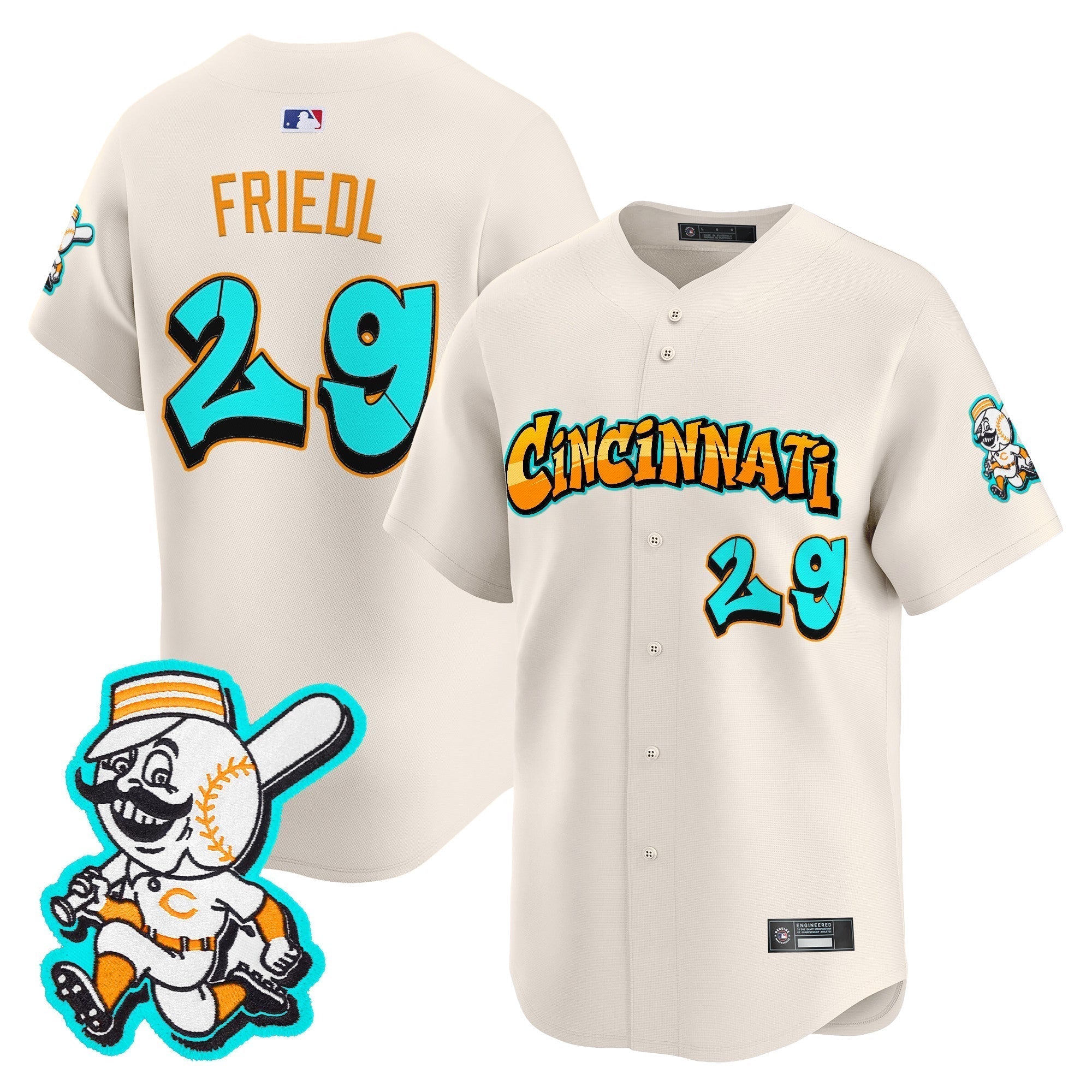 CIN 'Graffiti Queen City Edition' Vapor Premier Limited Jersey - Stitched