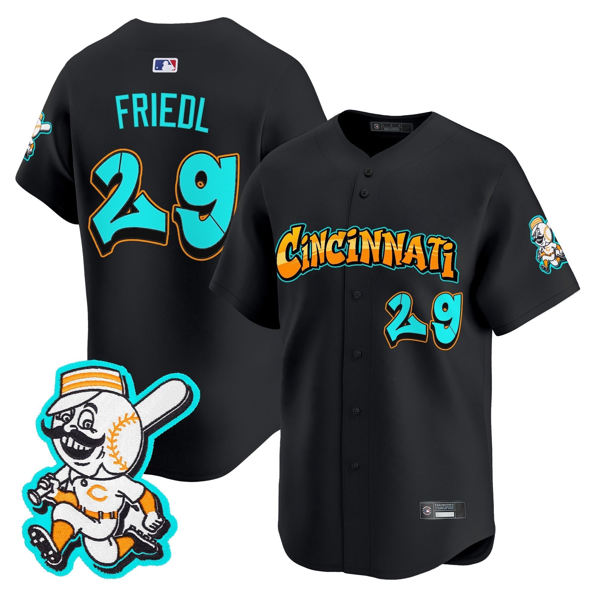 CIN 'Graffiti Queen City Edition' Vapor Premier Limited Jersey - Stitched