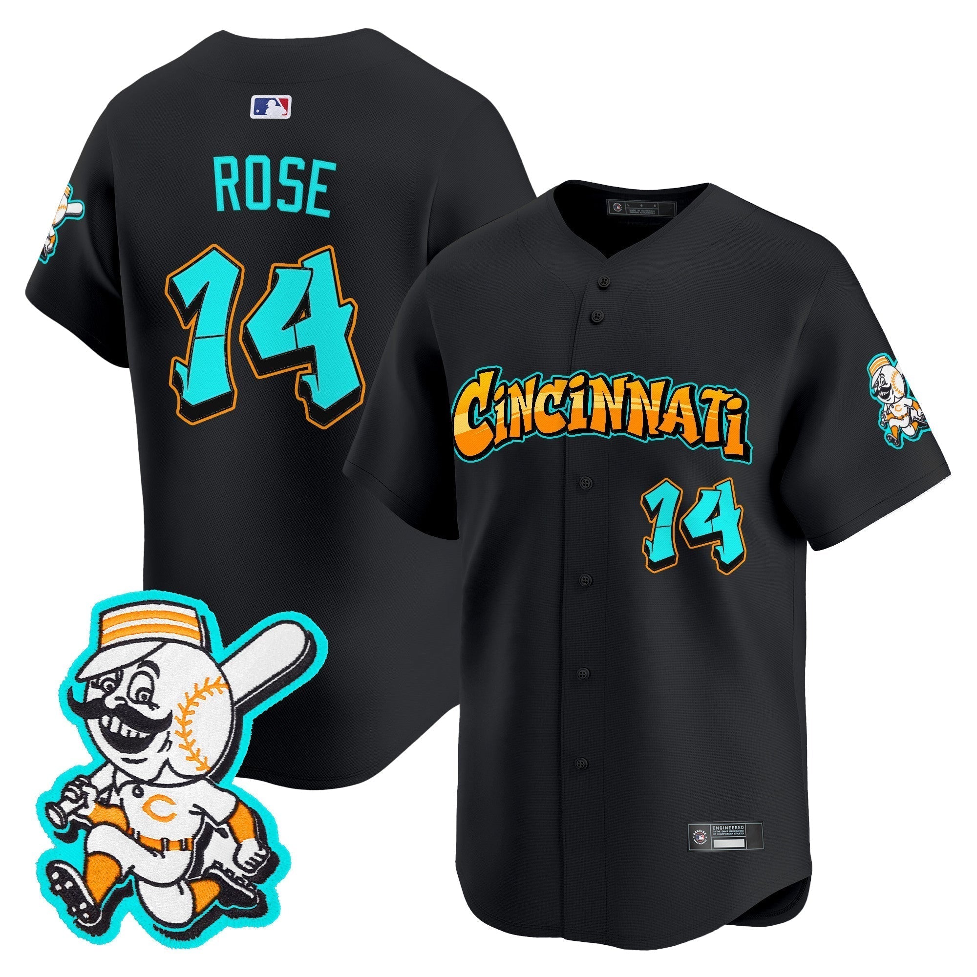 CIN 'Graffiti Queen City Edition' Vapor Premier Limited Jersey - Stitched