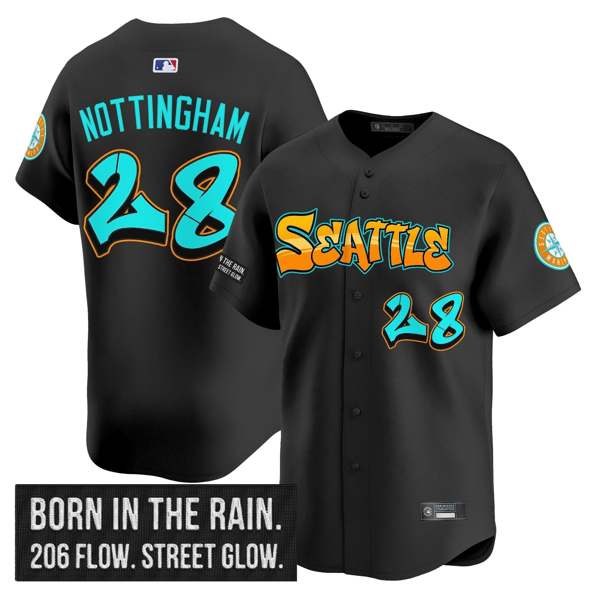 SEA 'Graffiti Emerald Drop Edition' Vapor Premier Limited Jersey - Stitched