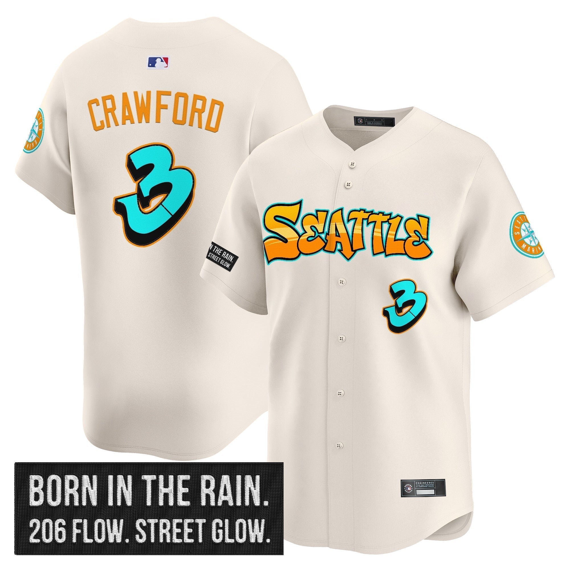 SEA 'Graffiti Emerald Drop Edition' Vapor Premier Limited Jersey - Stitched