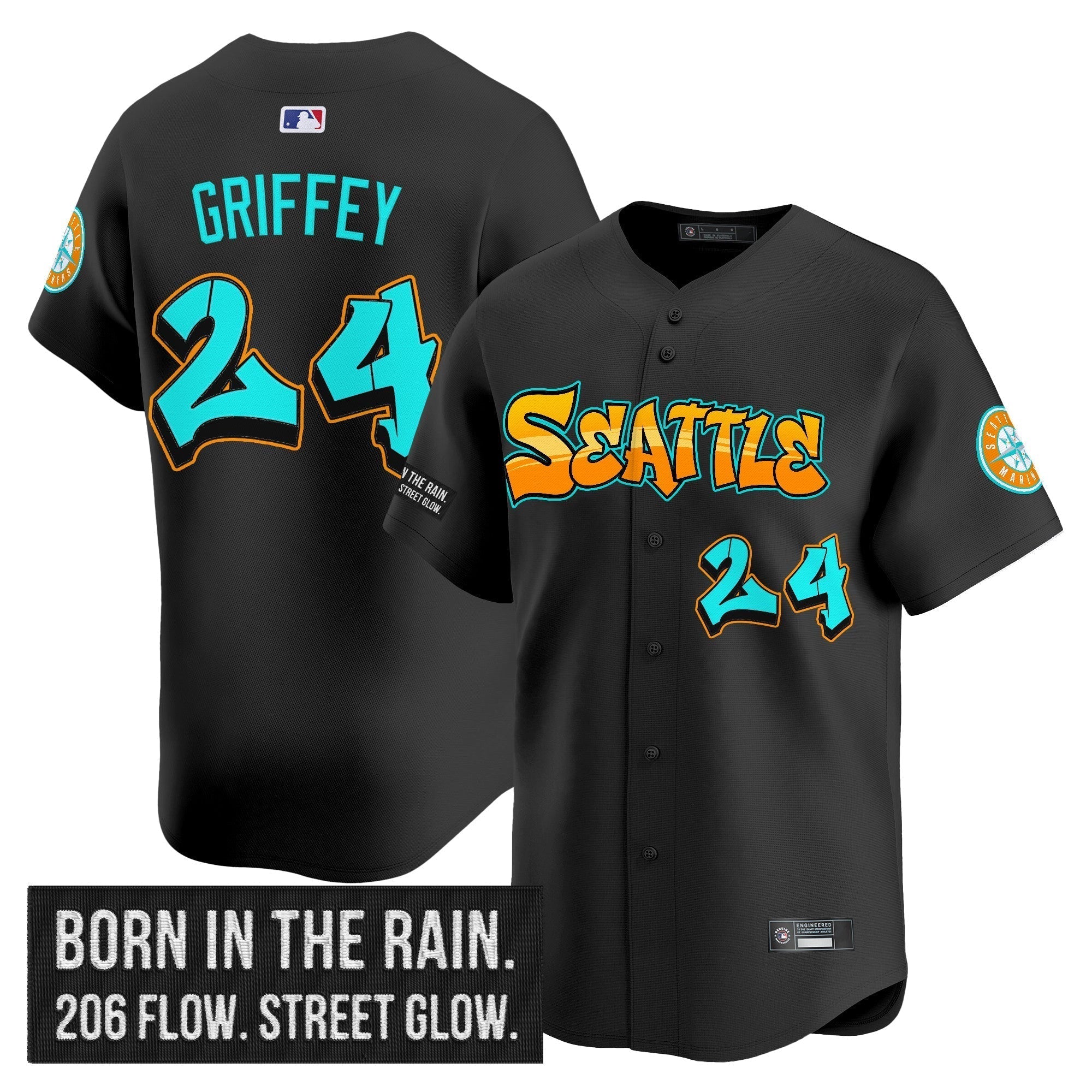 SEA 'Graffiti Emerald Drop Edition' Vapor Premier Limited Jersey - Stitched