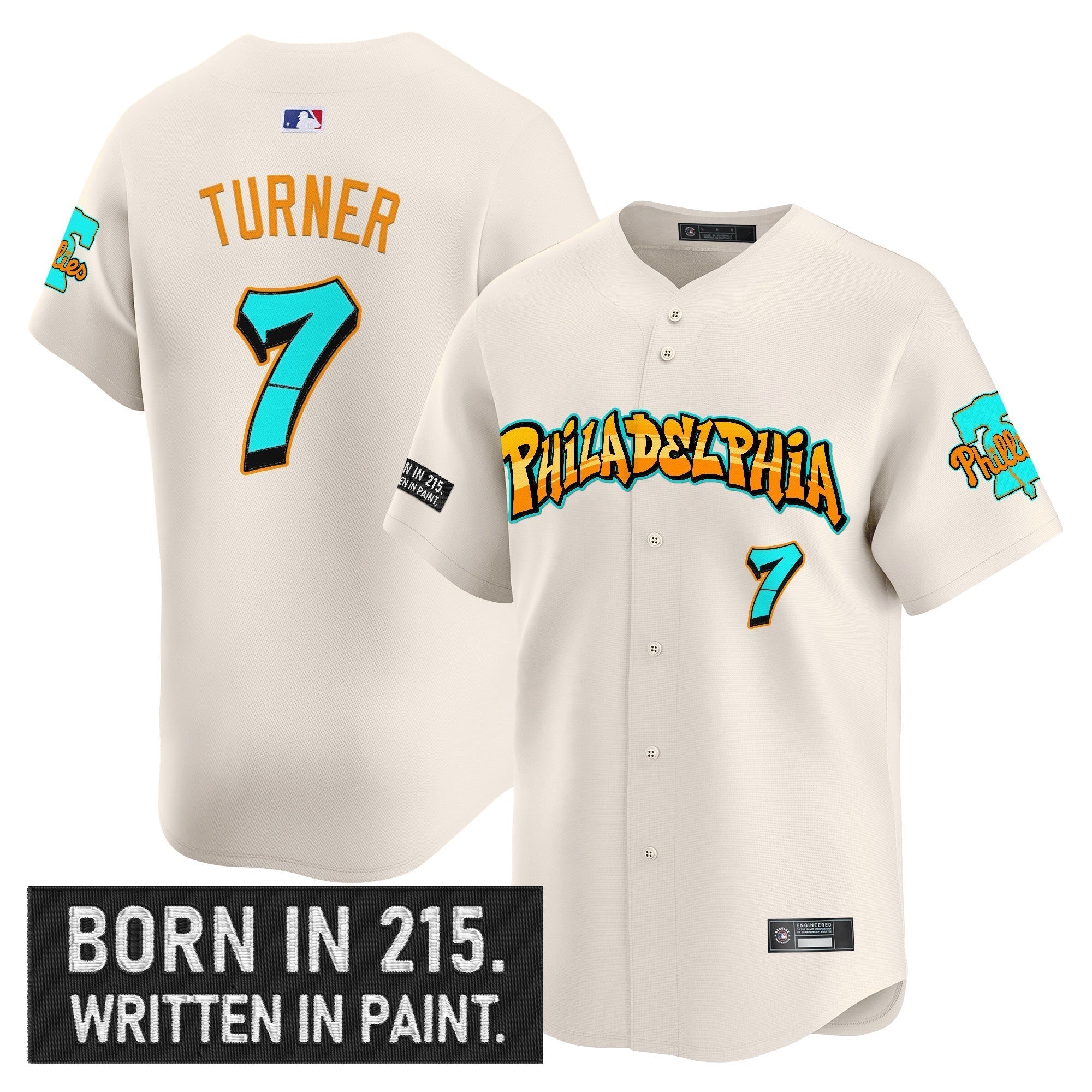 PHI 'Graffiti Broad Street Edition 'Vapor Premier Limited Jersey V2 - Stitched