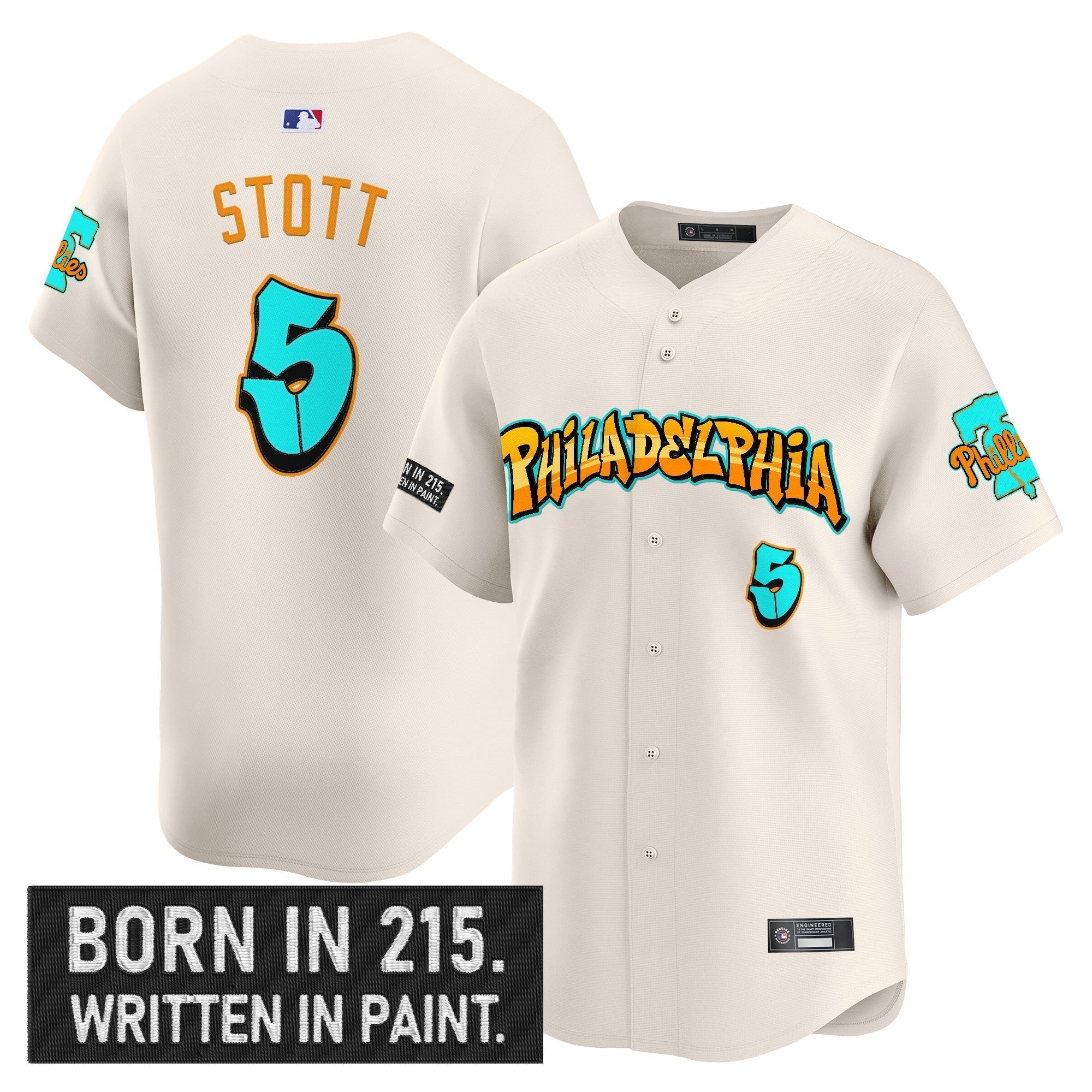 PHI 'Graffiti Broad Street Edition 'Vapor Premier Limited Jersey V2 - Stitched