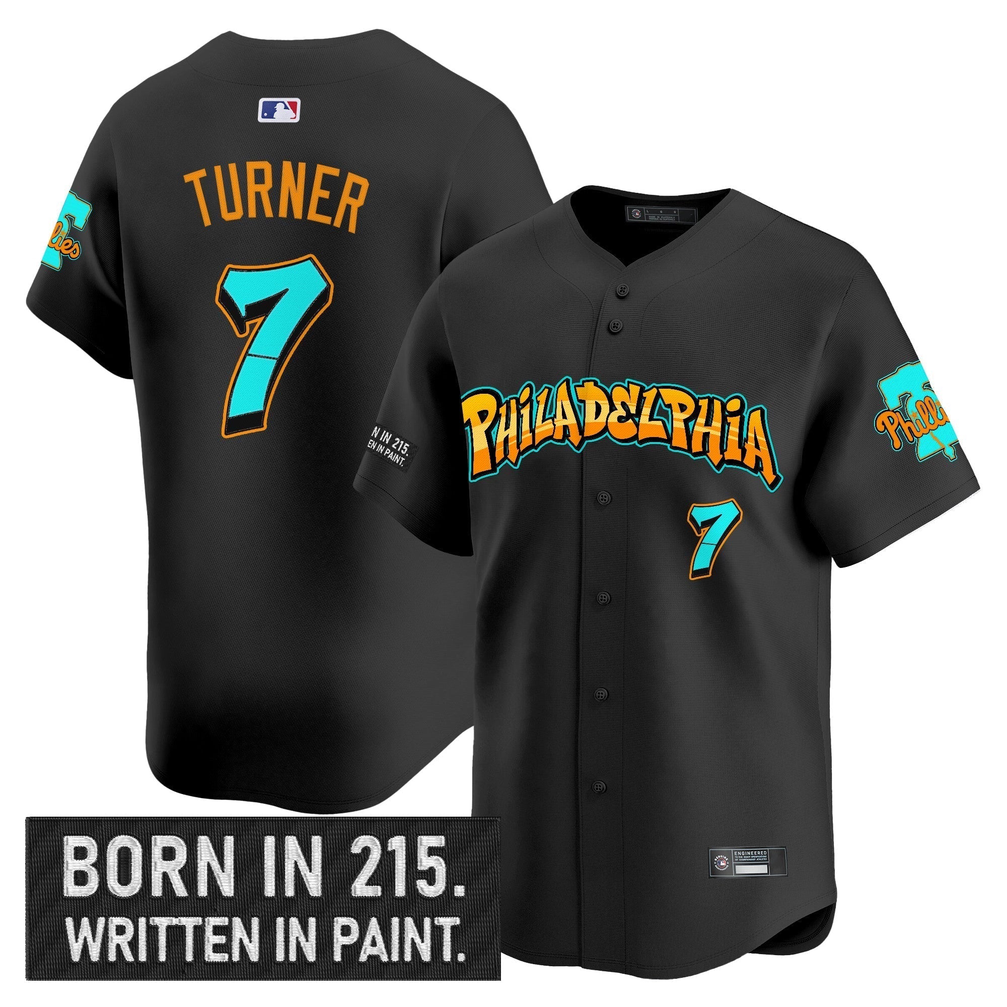 PHI 'Graffiti Broad Street Edition 'Vapor Premier Limited Jersey V2 - Stitched