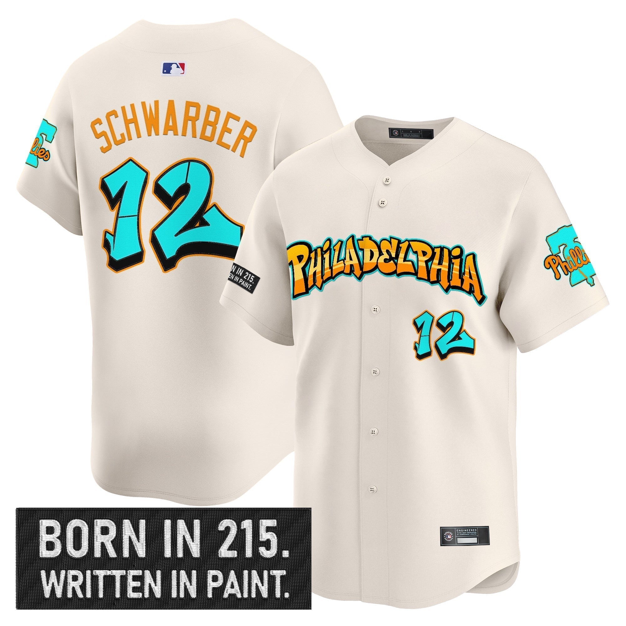 PHI 'Graffiti Broad Street Edition 'Vapor Premier Limited Jersey V2 - Stitched