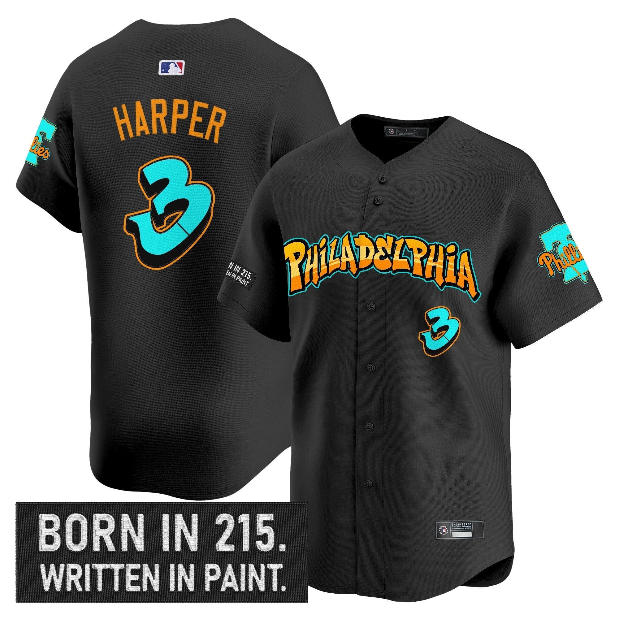 PHI 'Graffiti Broad Street Edition 'Vapor Premier Limited Jersey V2 - Stitched