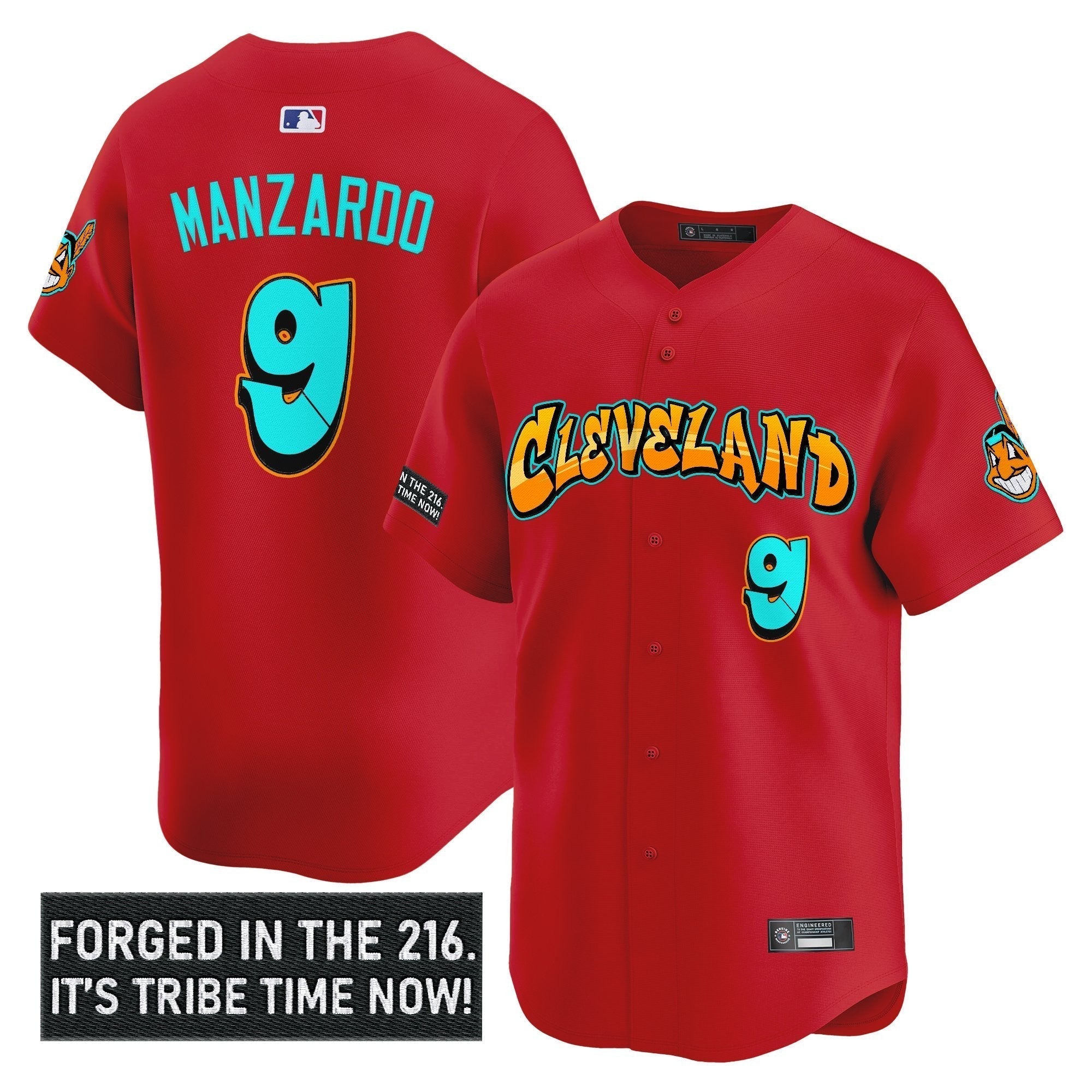 Cleveland Indians 'Graffiti 216 Ink Edition' Vapor Premier Limited Jersey - Stitched