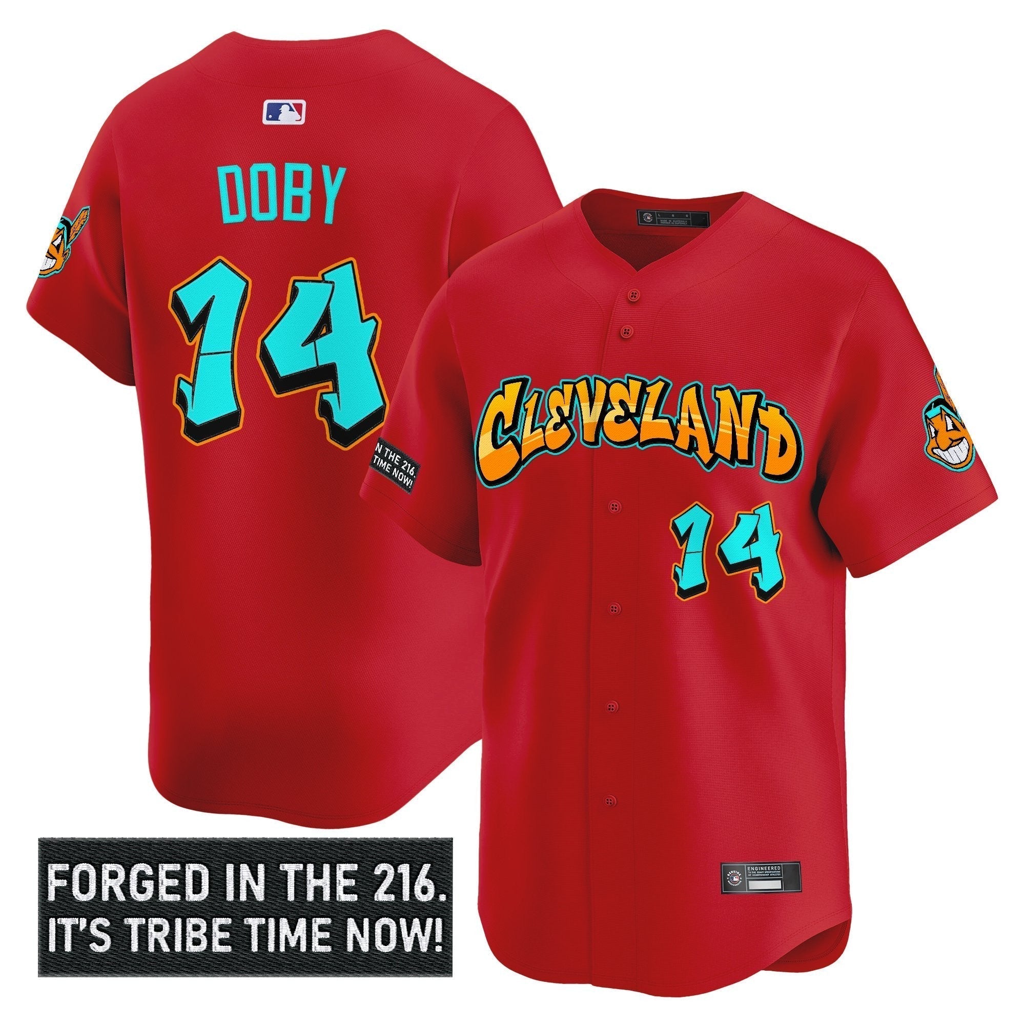 Cleveland Indians 'Graffiti 216 Ink Edition' Vapor Premier Limited Jersey - Stitched