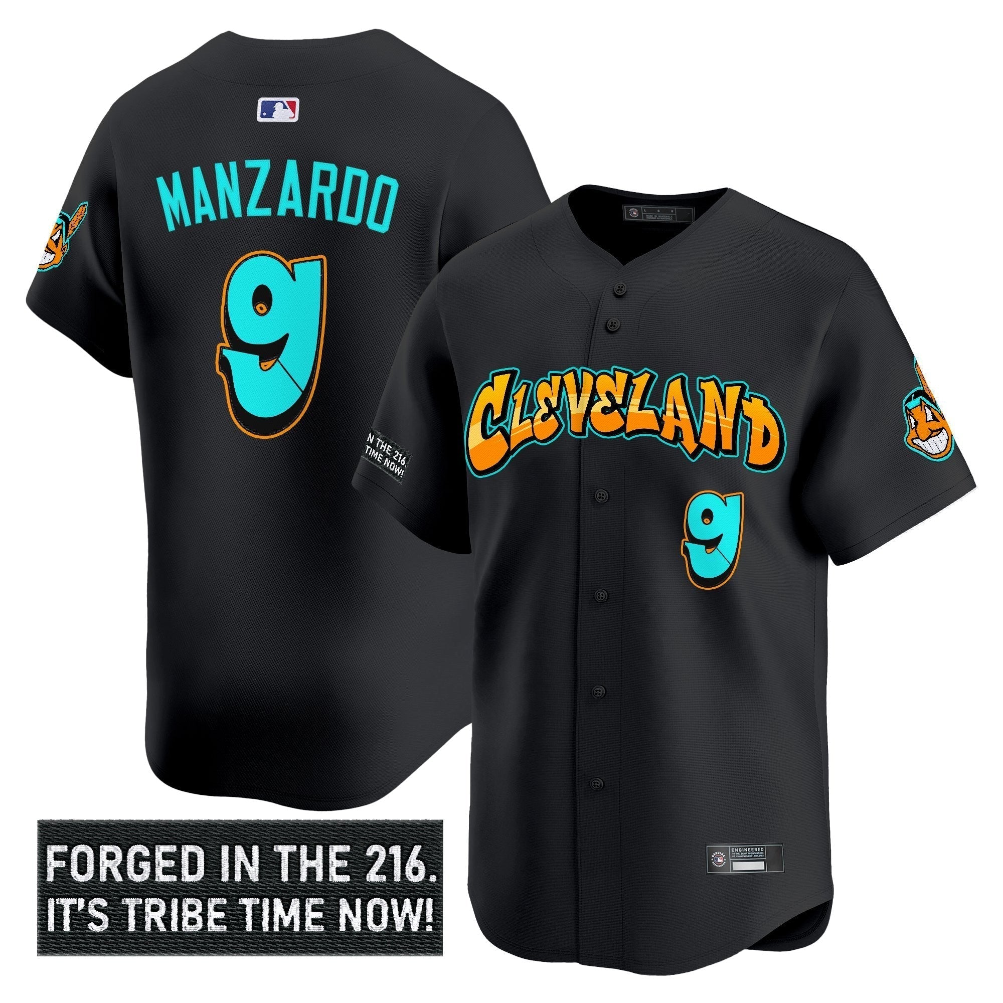 Cleveland Indians 'Graffiti 216 Ink Edition' Vapor Premier Limited Jersey - Stitched