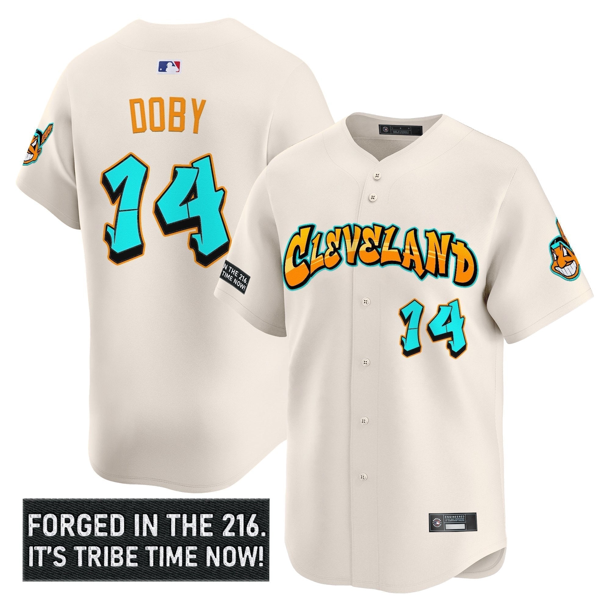 Cleveland Indians 'Graffiti 216 Ink Edition' Vapor Premier Limited Jersey - Stitched