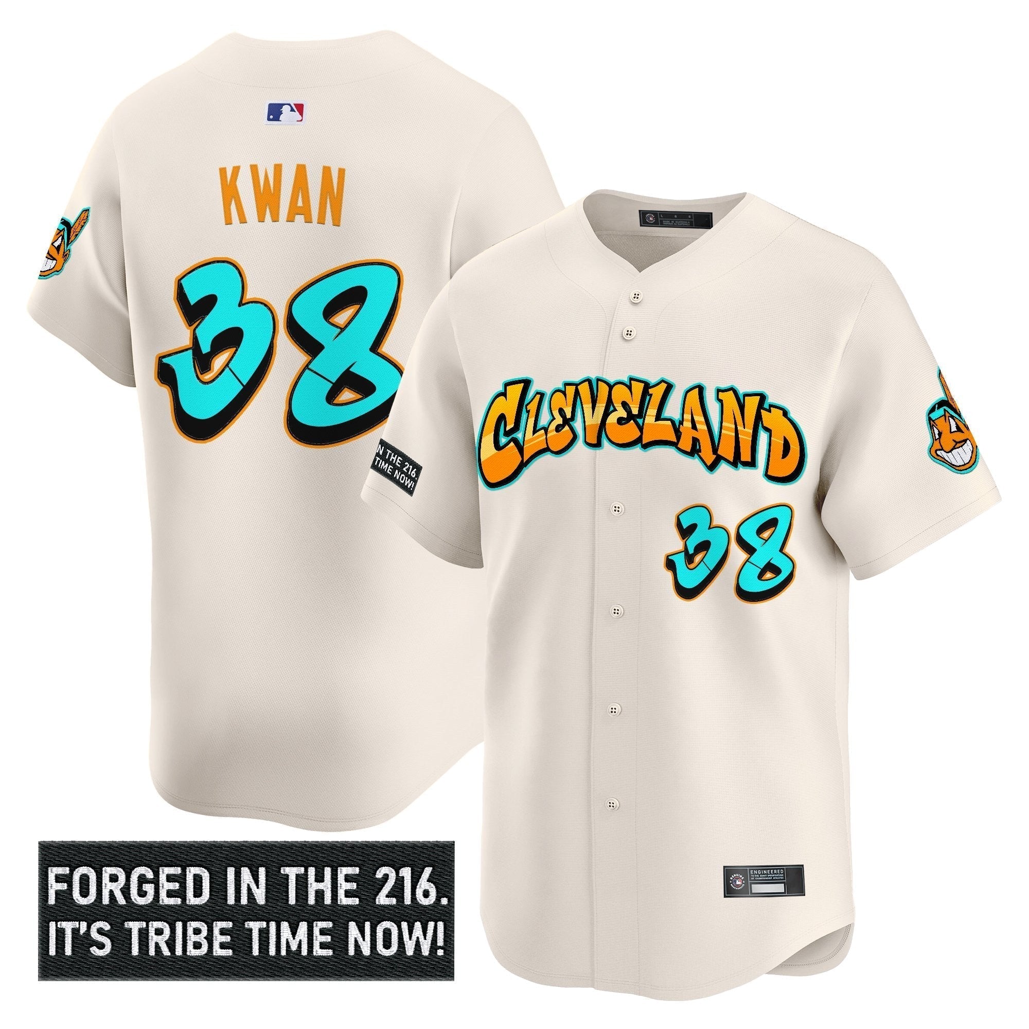 Cleveland Indians 'Graffiti 216 Ink Edition' Vapor Premier Limited Jersey - Stitched