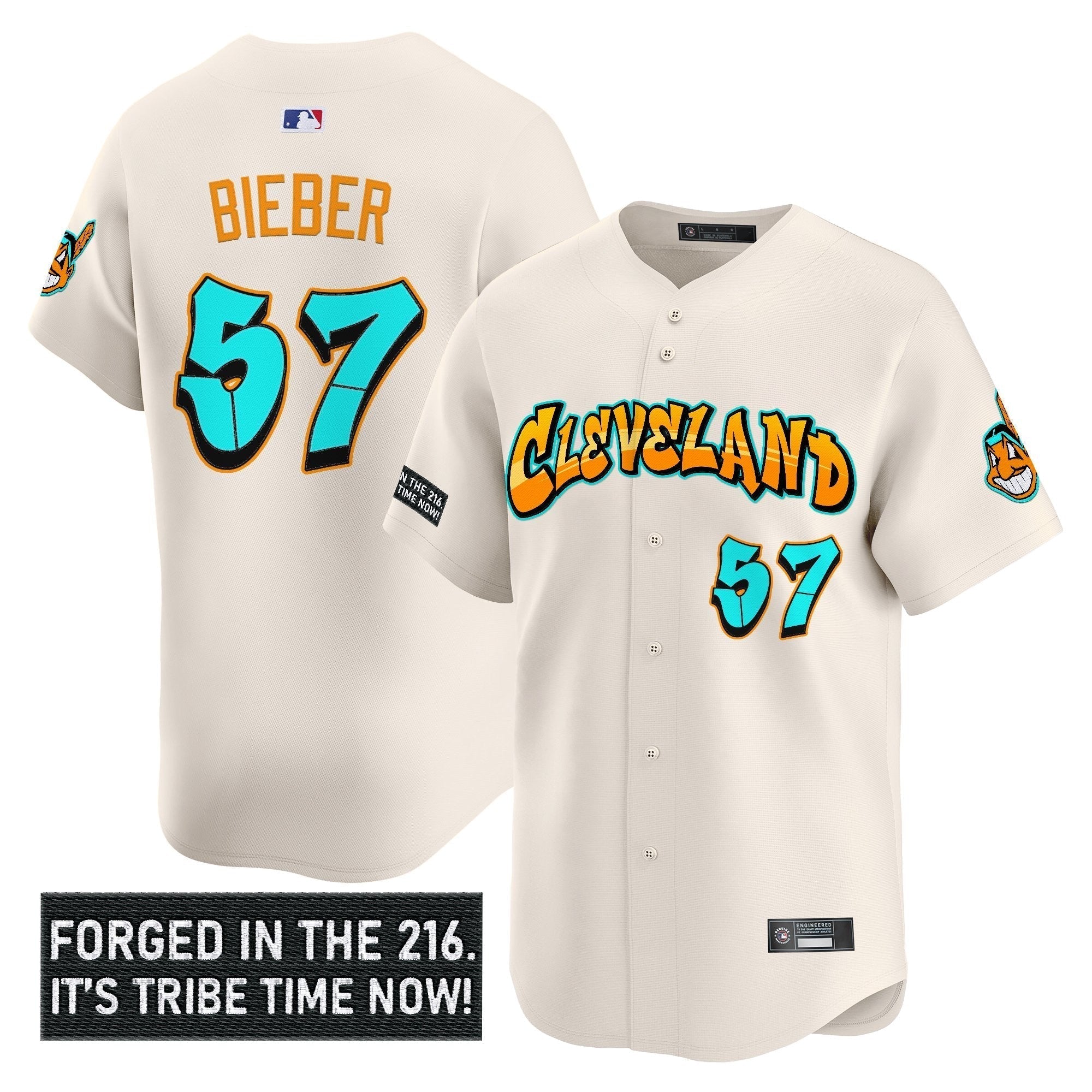 Cleveland Indians 'Graffiti 216 Ink Edition' Vapor Premier Limited Jersey - Stitched