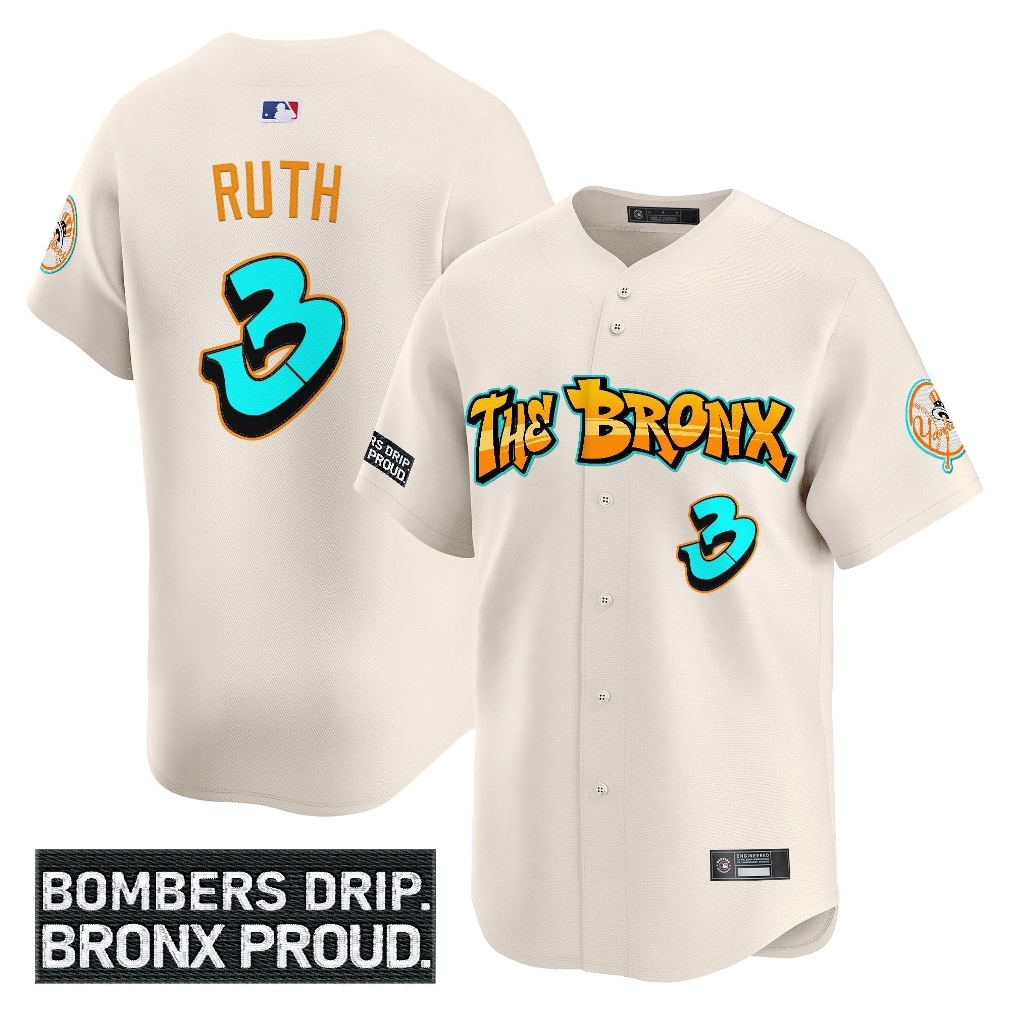 Yankees 'Graffiti Bronx Bombers Edition' Vapor Premier Limited Jersey - Stitched