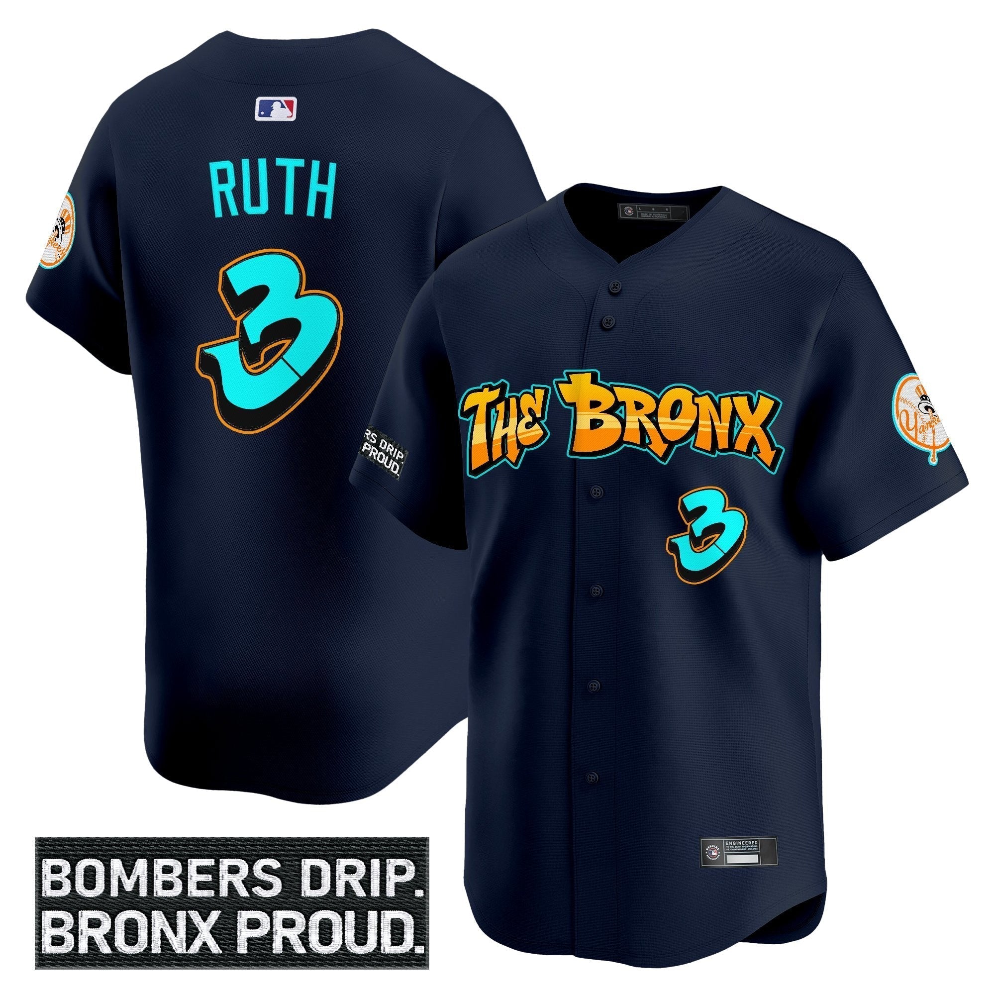 Yankees 'Graffiti Bronx Bombers Edition' Vapor Premier Limited Jersey - Stitched
