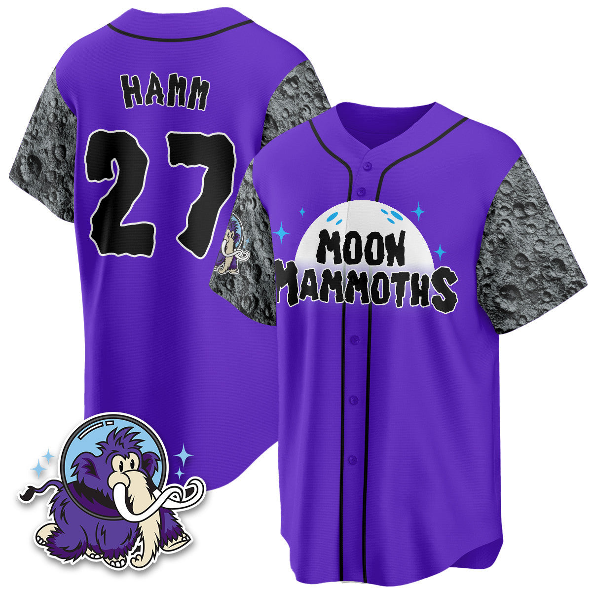 Erie SeaWolves 2025 Moon Mammoths Alternate Jersey - Stitched