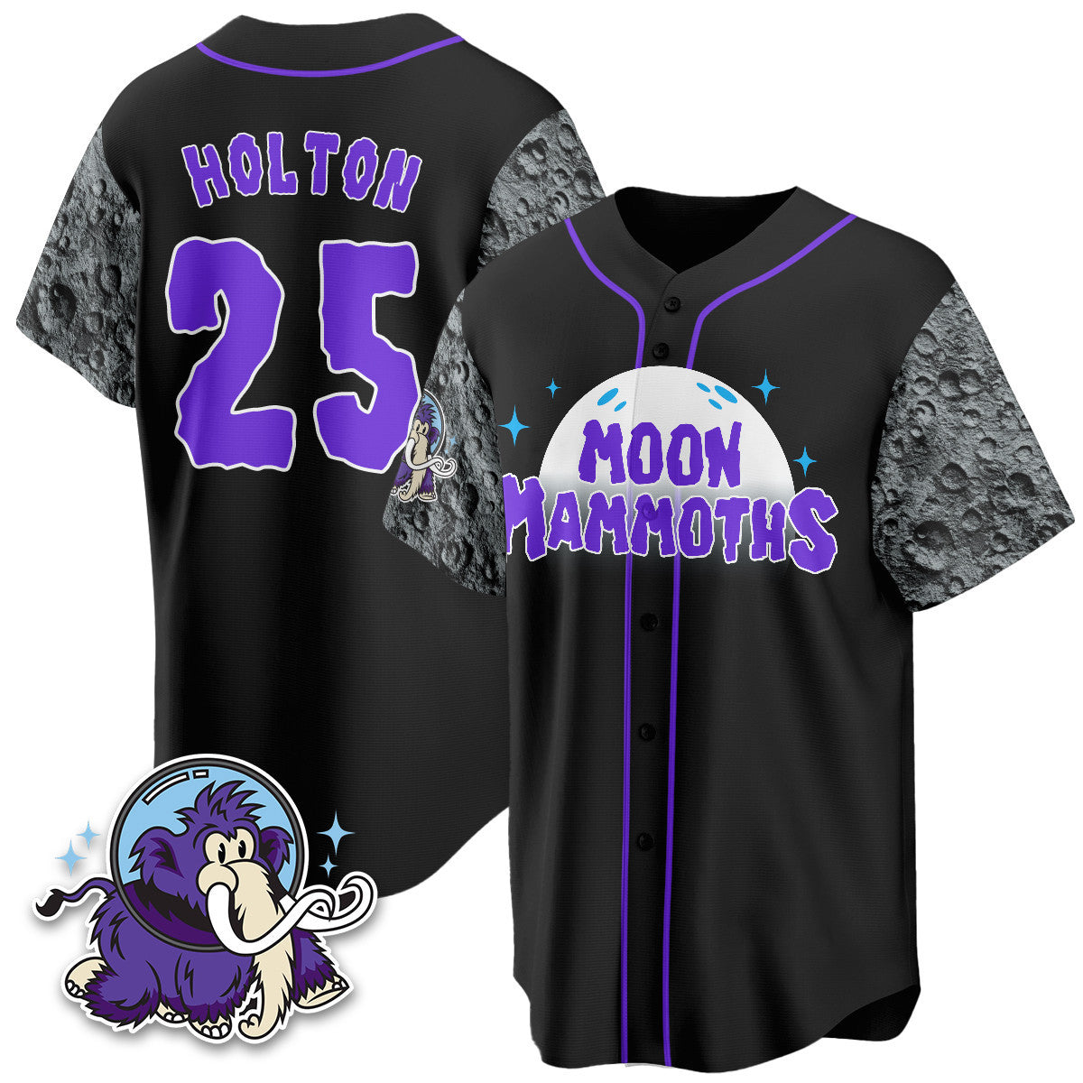 Erie SeaWolves 2025 Moon Mammoths Alternate Jersey - Stitched