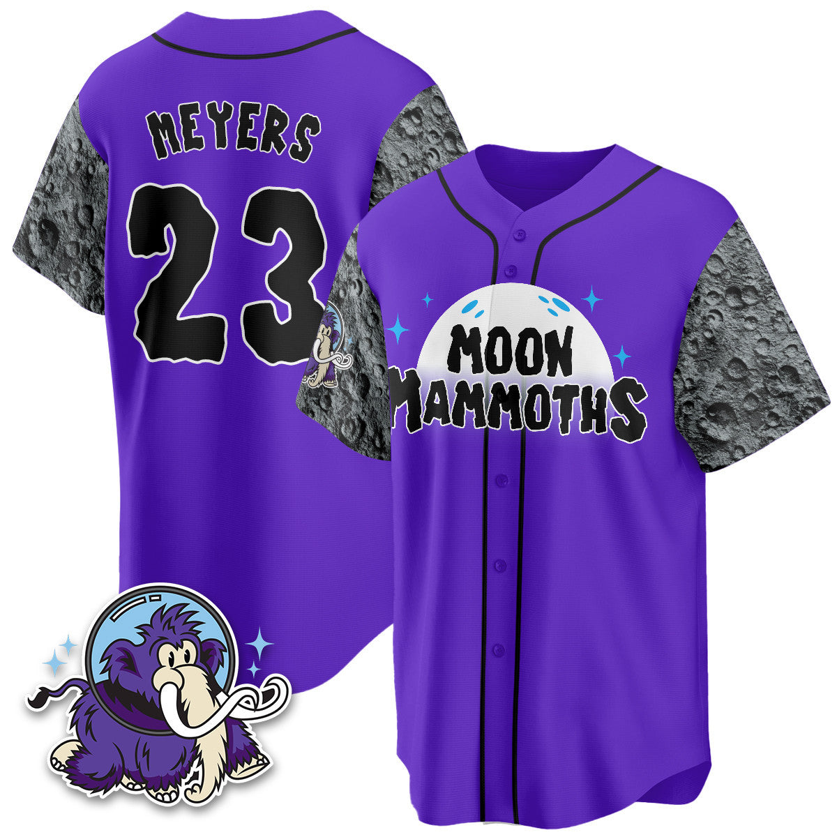 Erie SeaWolves 2025 Moon Mammoths Alternate Jersey - Stitched