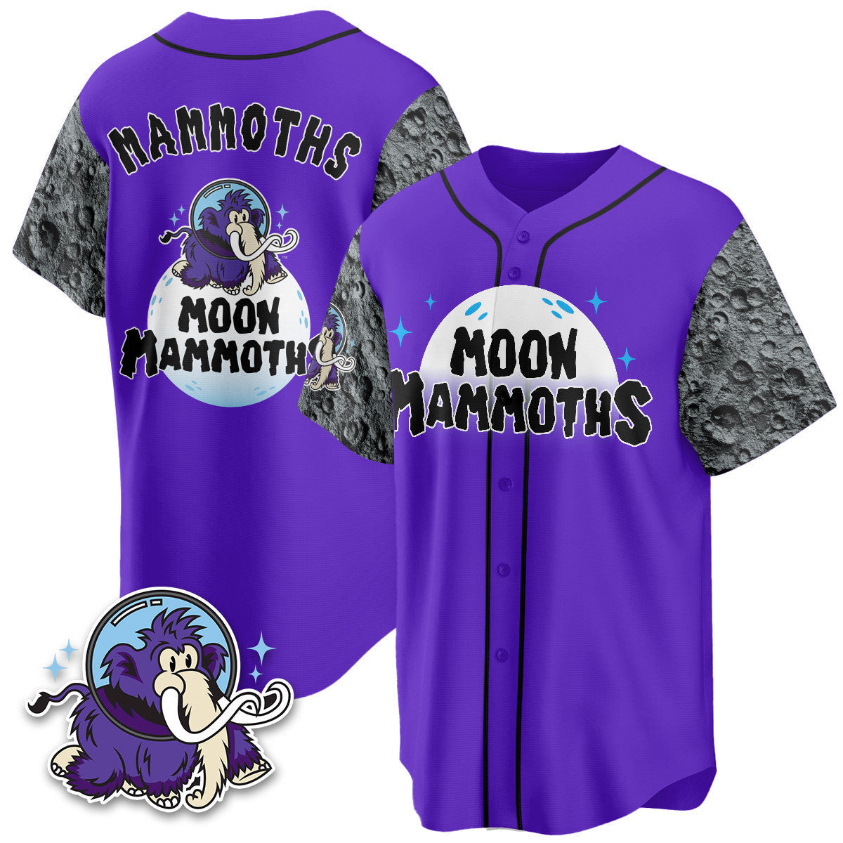 Erie SeaWolves 2025 Moon Mammoths Alternate Jersey - Stitched