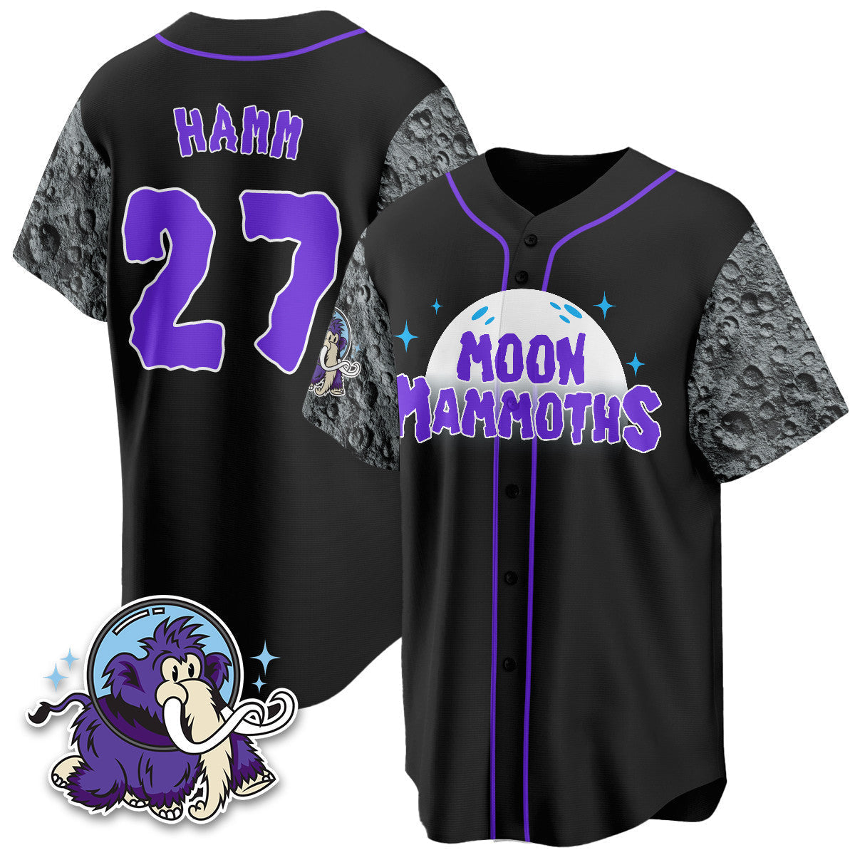 Erie SeaWolves 2025 Moon Mammoths Alternate Jersey - Stitched