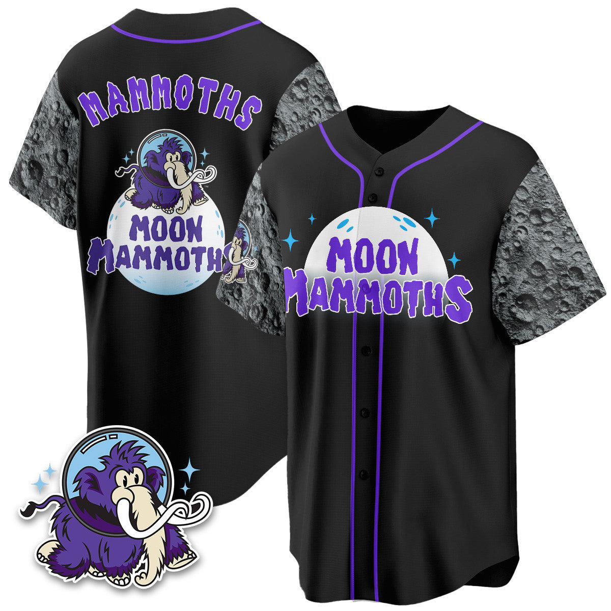 Erie SeaWolves 2025 Moon Mammoths Alternate Jersey - Stitched