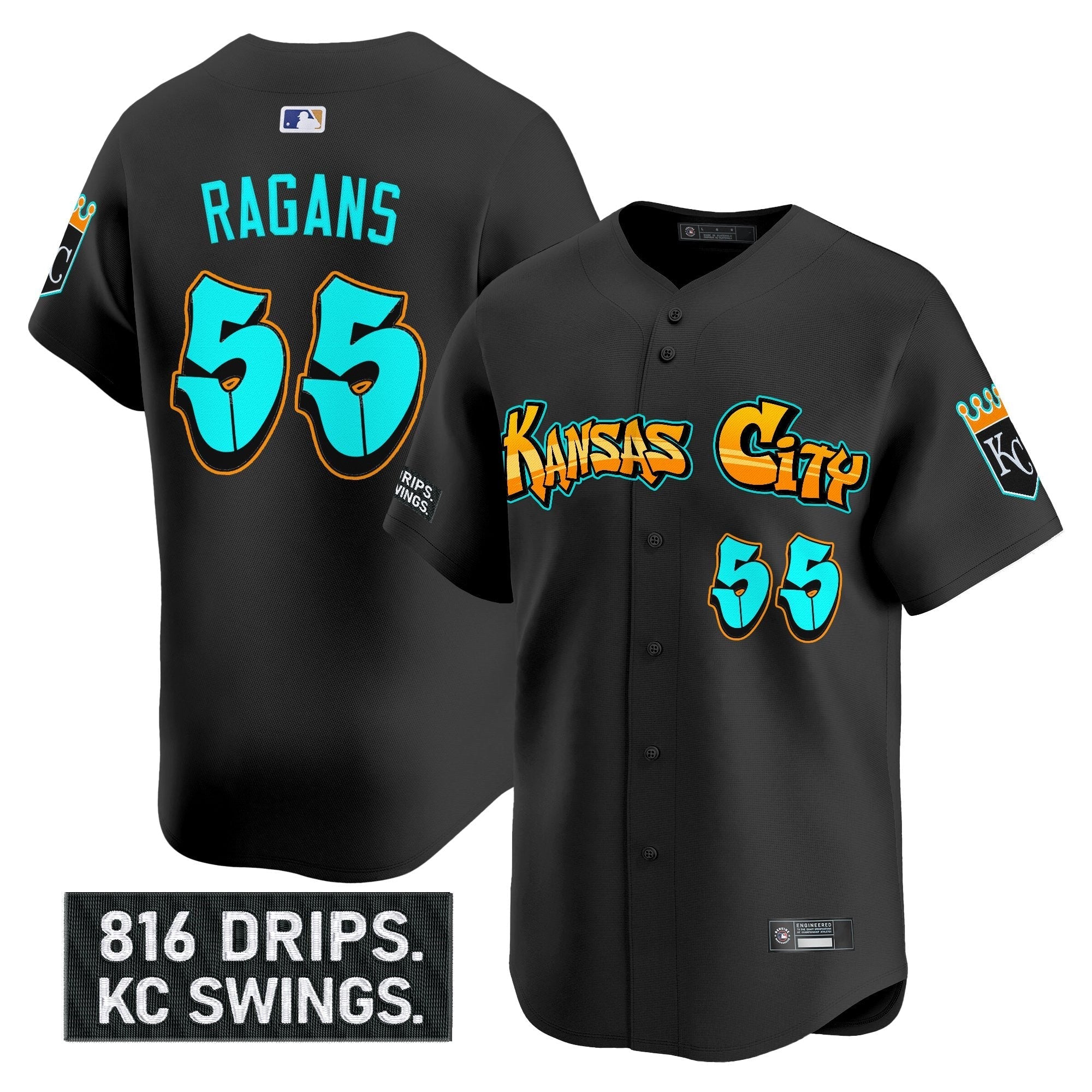KC 'Graffiti Crown Drop Edition' Vapor Premier Limited Jersey - Stitched