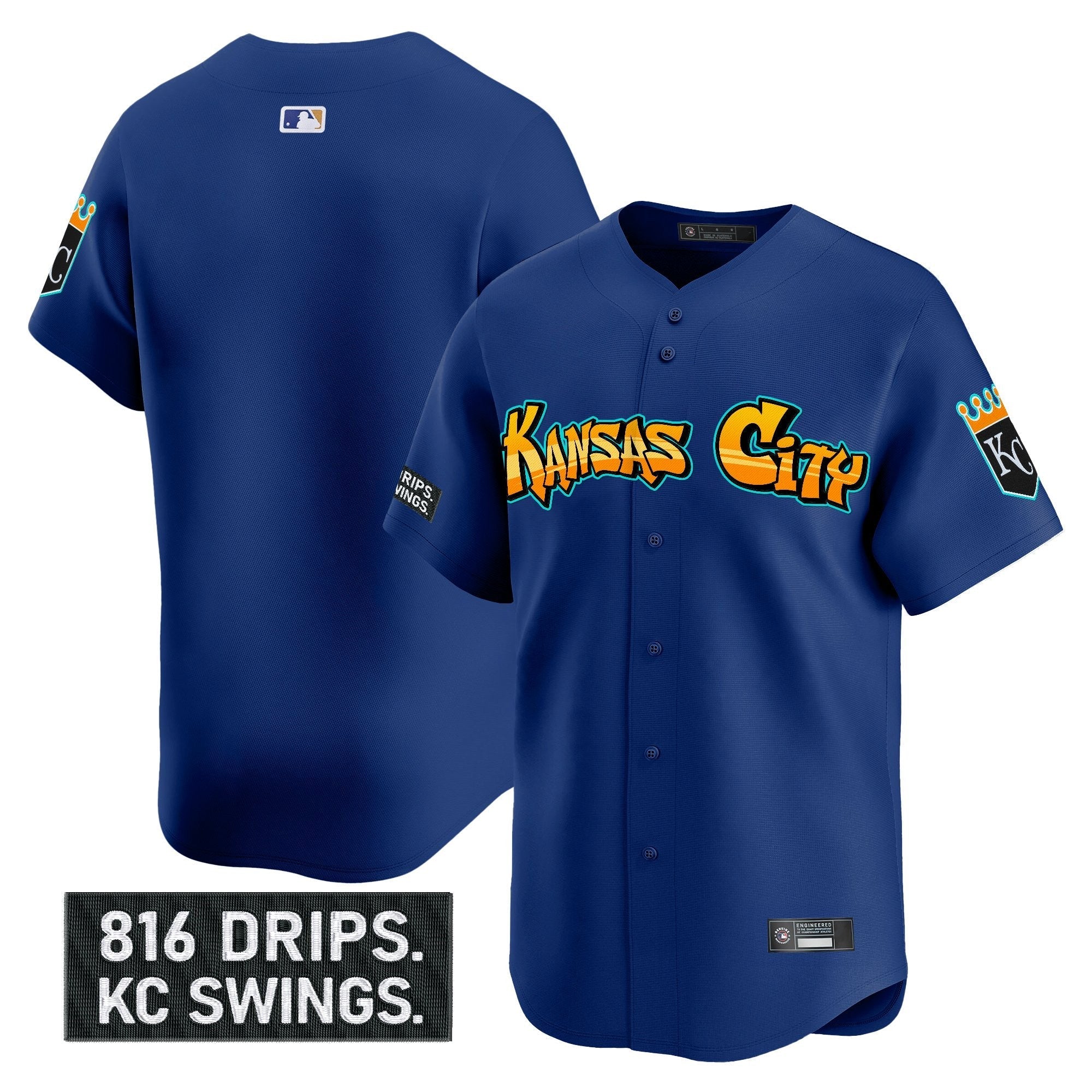 KC 'Graffiti Crown Drop Edition' Vapor Premier Limited Jersey - Stitched