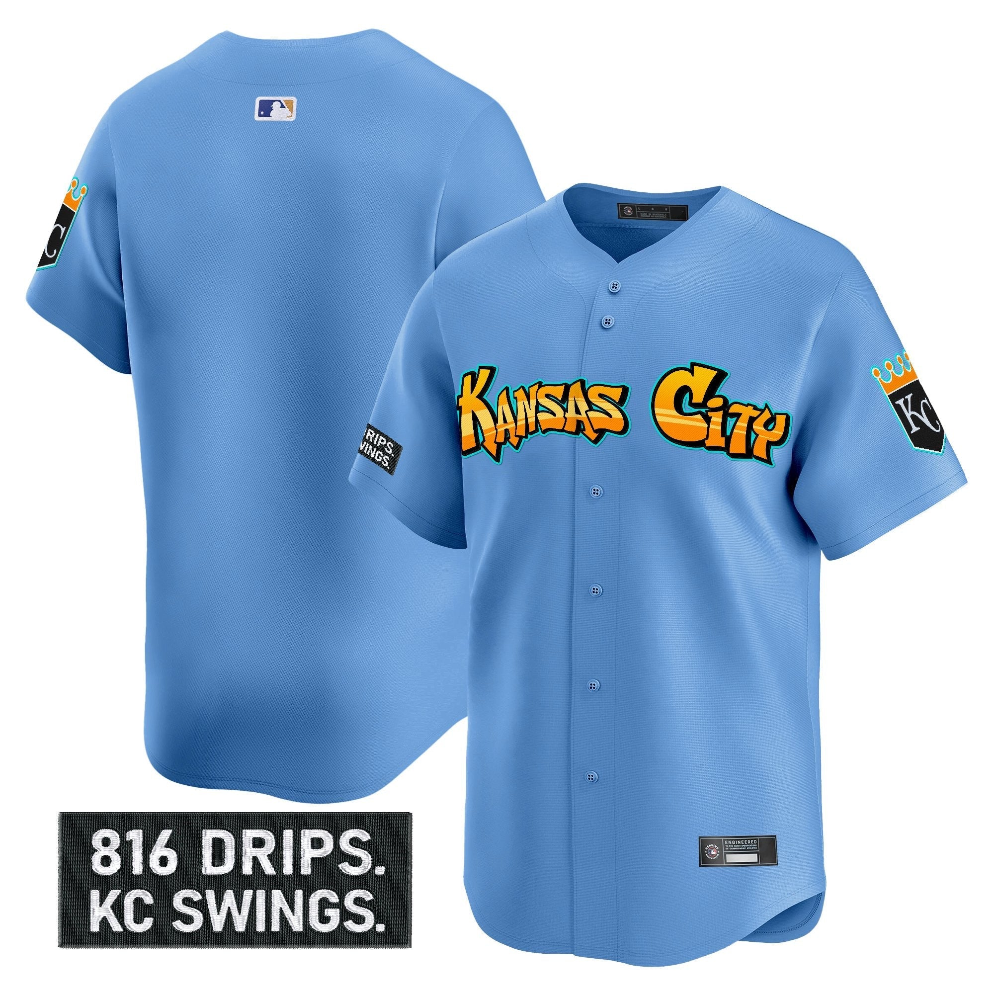 KC 'Graffiti Crown Drop Edition' Vapor Premier Limited Jersey - Stitched