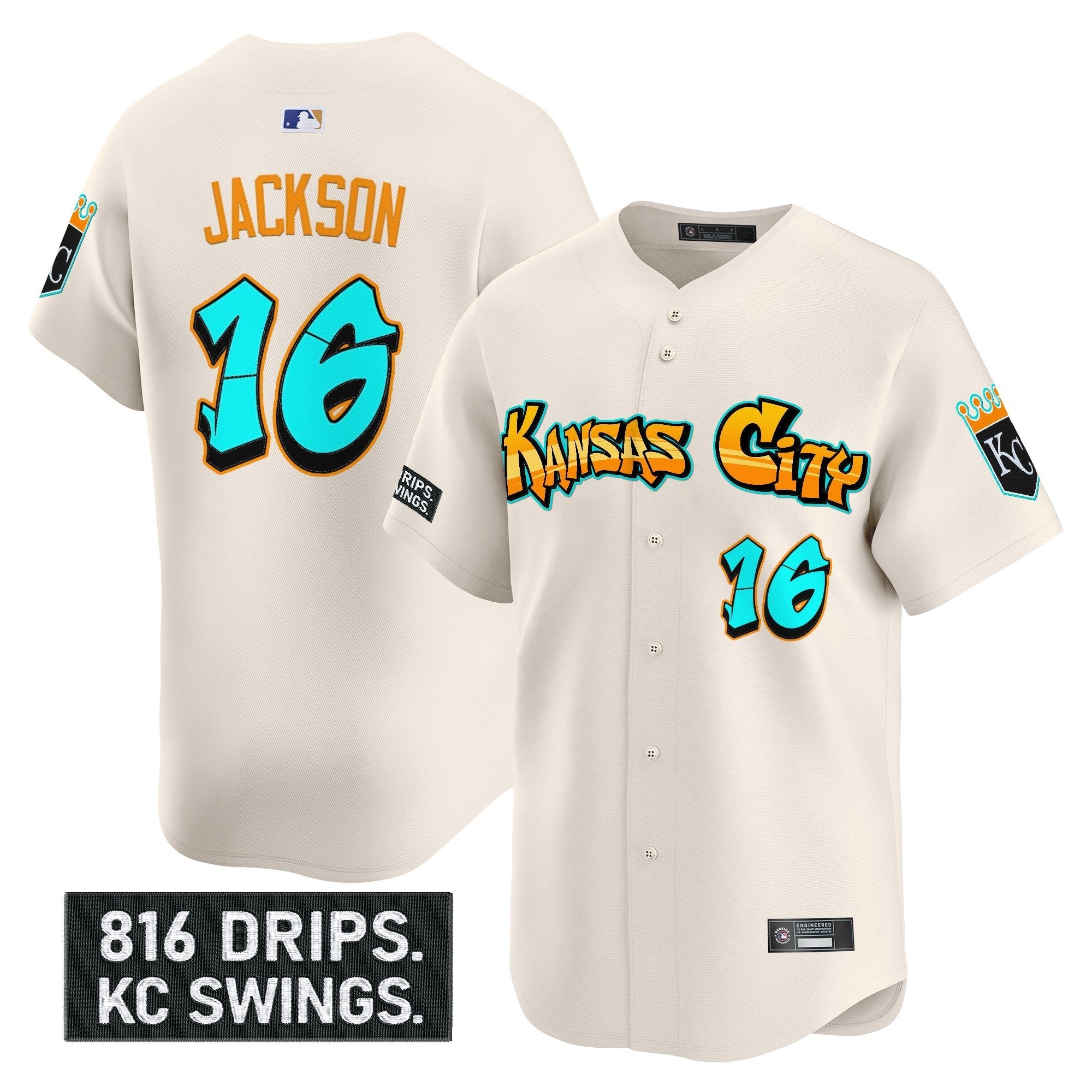 KC 'Graffiti Crown Drop Edition' Vapor Premier Limited Jersey - Stitched