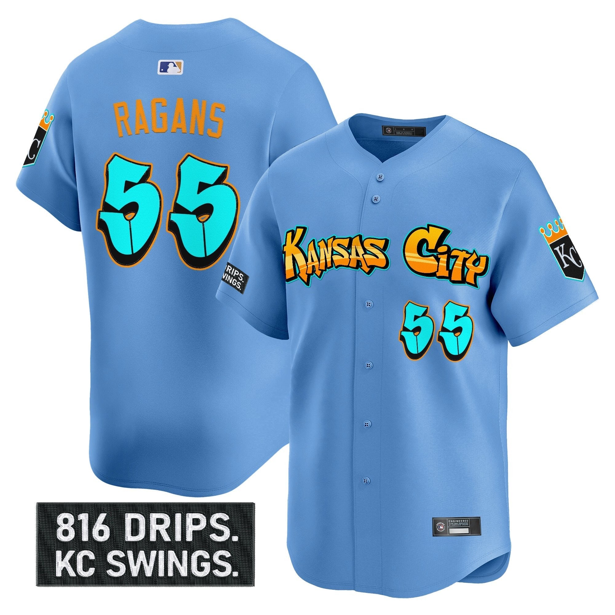 KC 'Graffiti Crown Drop Edition' Vapor Premier Limited Jersey - Stitched